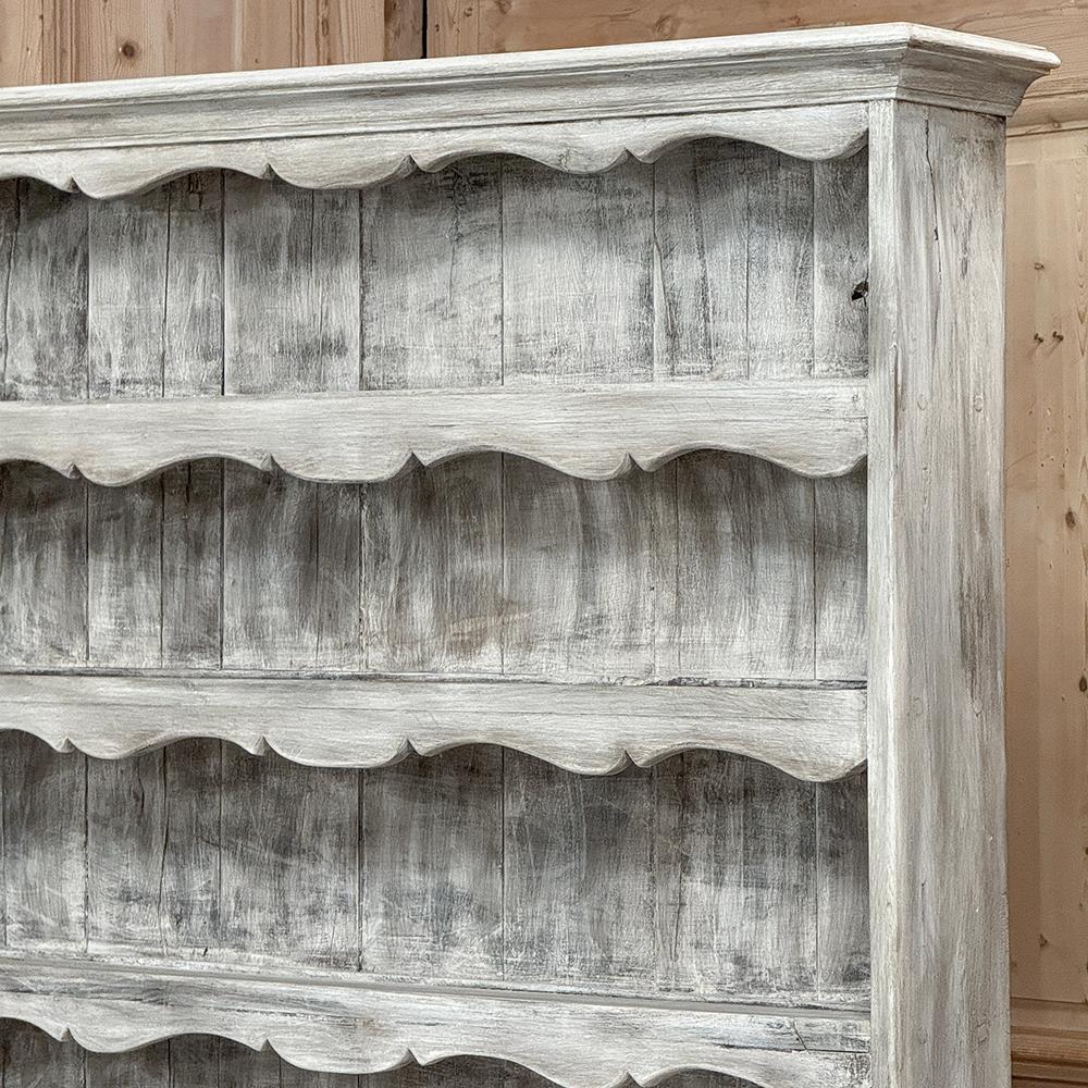 Französisch-weiß gewaschener Vaisselier ~ Buffet ~ Schrank, 19. Jahrhundert im Angebot 4
