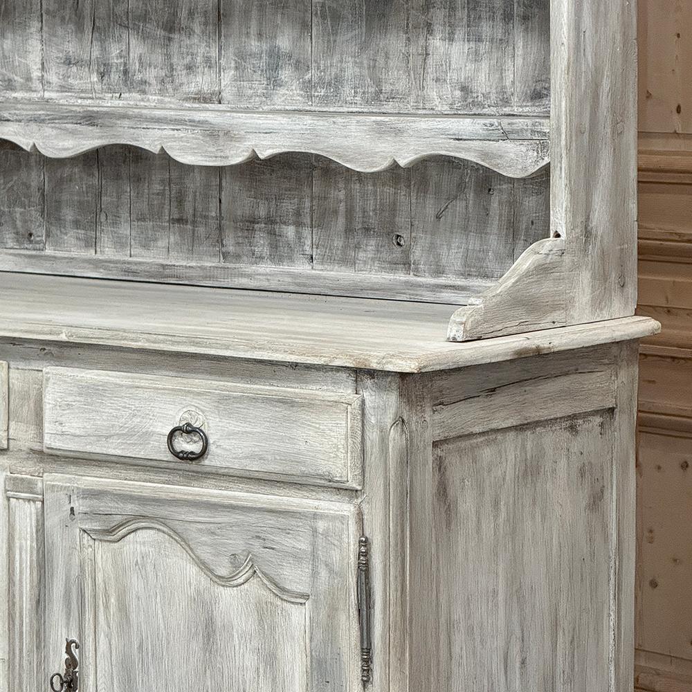 Französisch-weiß gewaschener Vaisselier ~ Buffet ~ Schrank, 19. Jahrhundert im Angebot 5