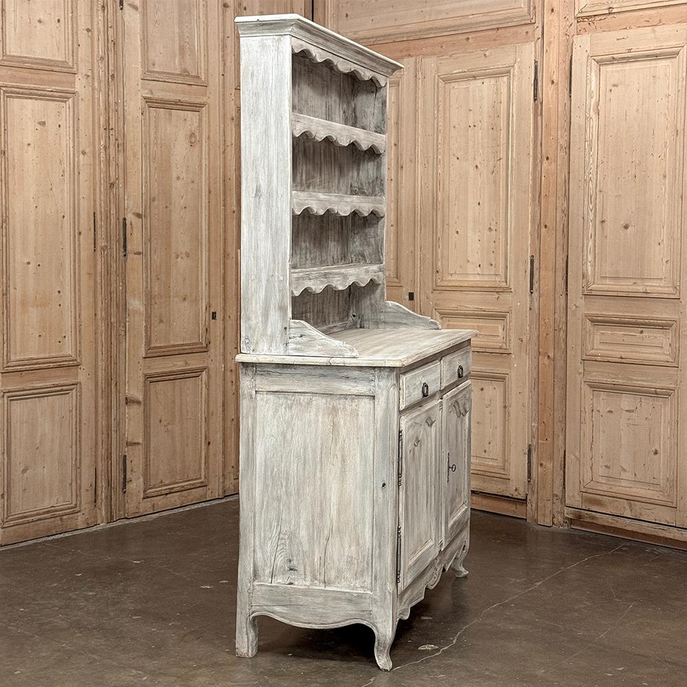 Französisch-weiß gewaschener Vaisselier ~ Buffet ~ Schrank, 19. Jahrhundert im Angebot 7