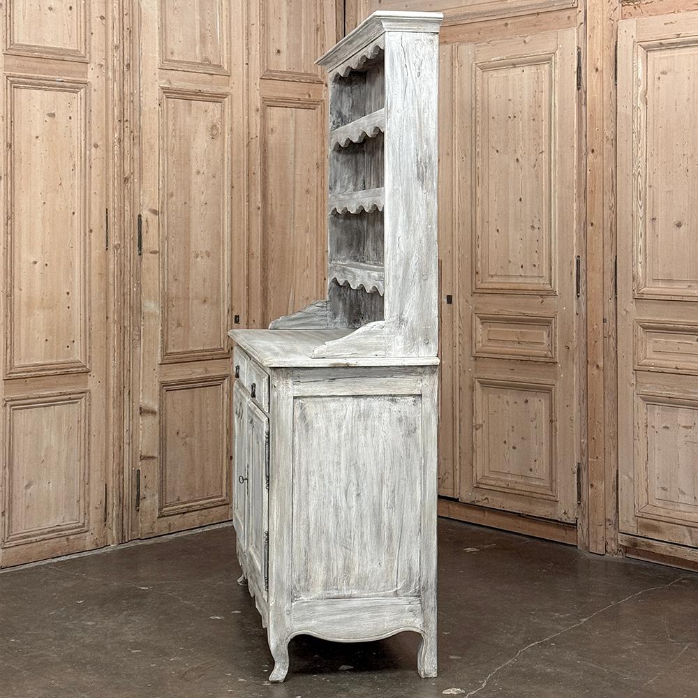 Französisch-weiß gewaschener Vaisselier ~ Buffet ~ Schrank, 19. Jahrhundert im Angebot 8