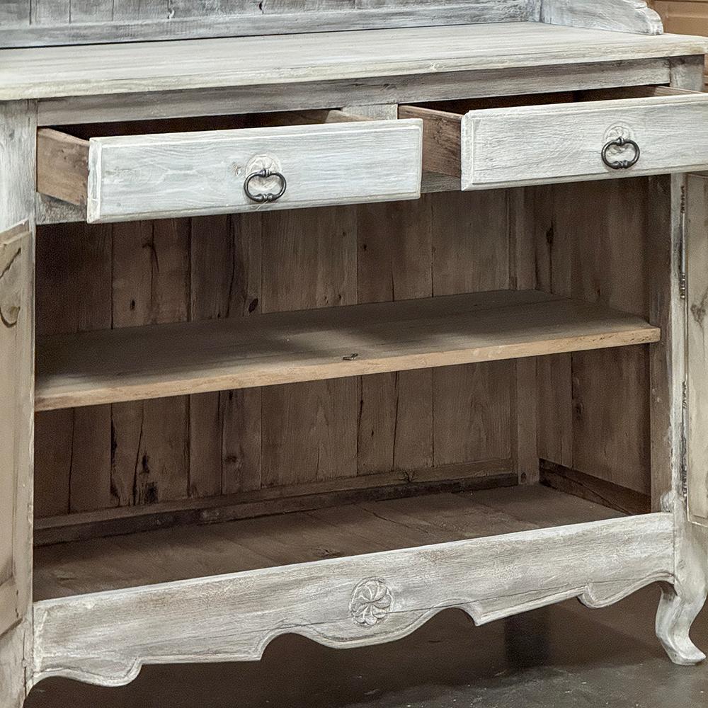 Französisch-weiß gewaschener Vaisselier ~ Buffet ~ Schrank, 19. Jahrhundert im Angebot 11