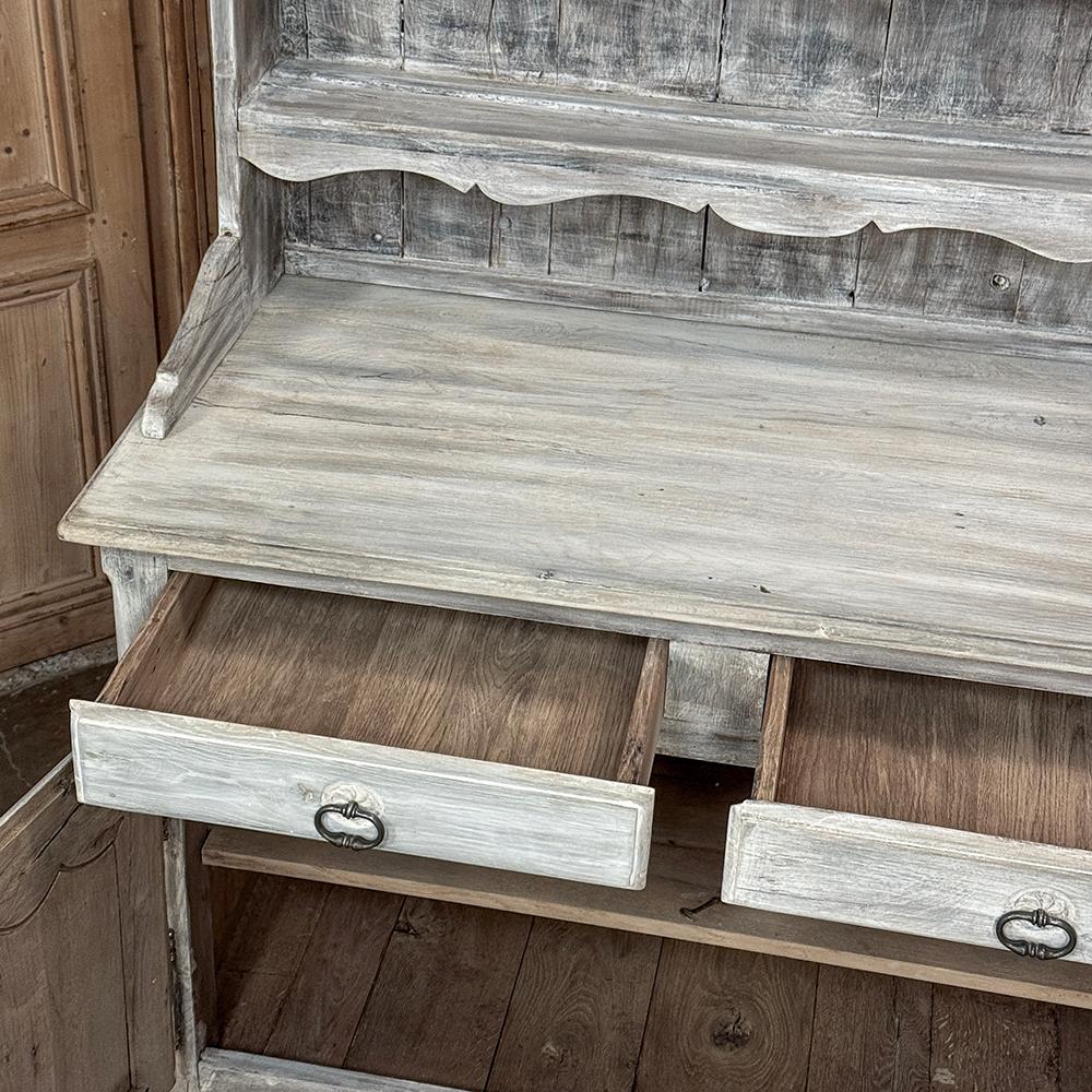 Französisch-weiß gewaschener Vaisselier ~ Buffet ~ Schrank, 19. Jahrhundert im Angebot 12