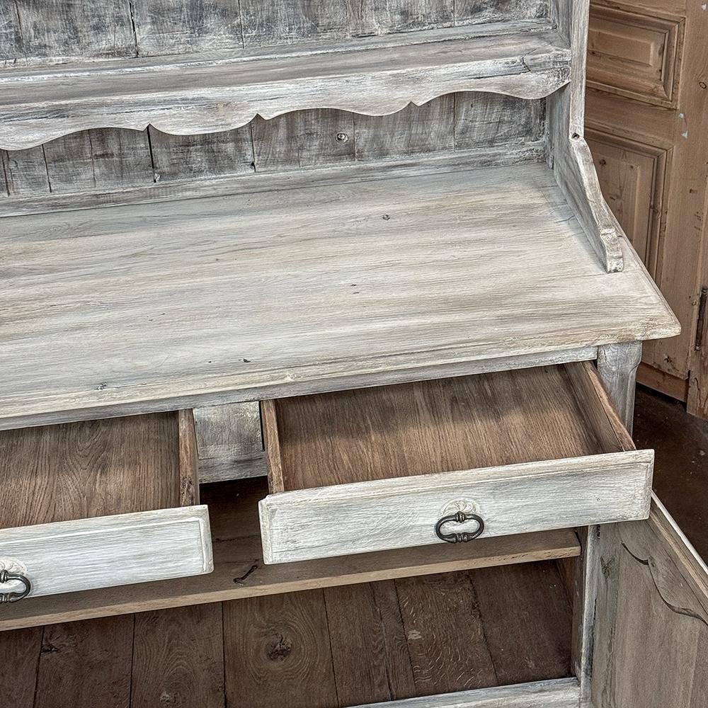 Französisch-weiß gewaschener Vaisselier ~ Buffet ~ Schrank, 19. Jahrhundert im Angebot 13