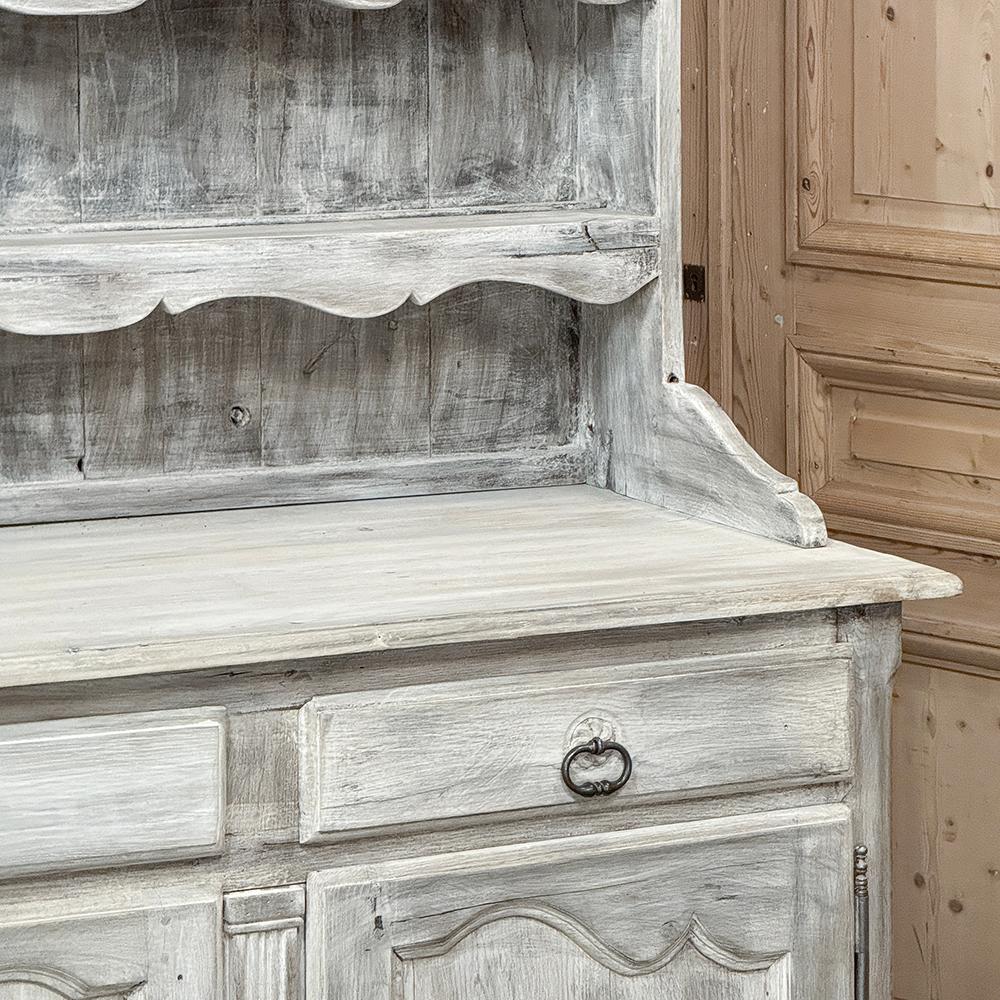 Französisch-weiß gewaschener Vaisselier ~ Buffet ~ Schrank, 19. Jahrhundert im Angebot 2