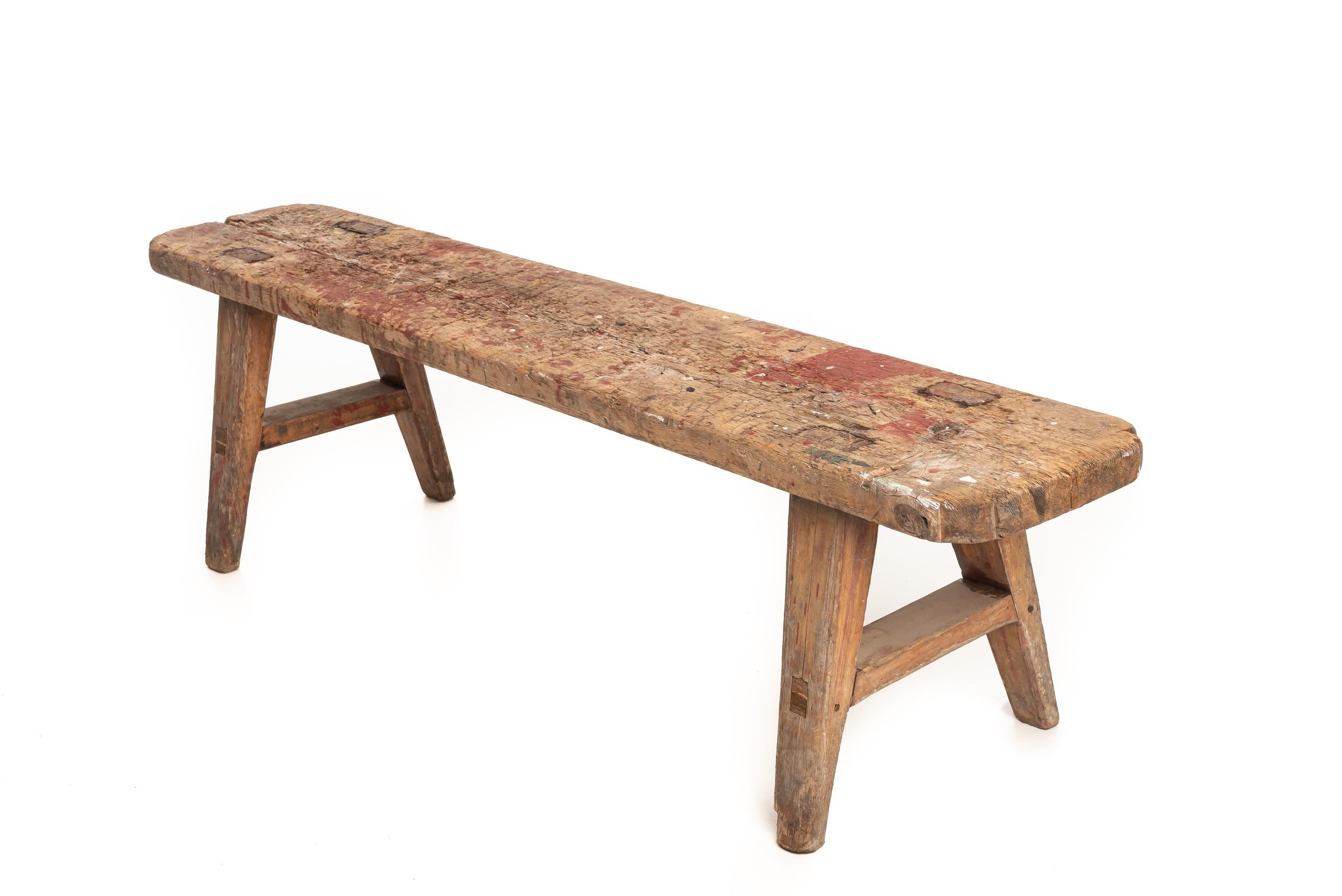 Country 19th Century country house bench 2 pcs For Sale