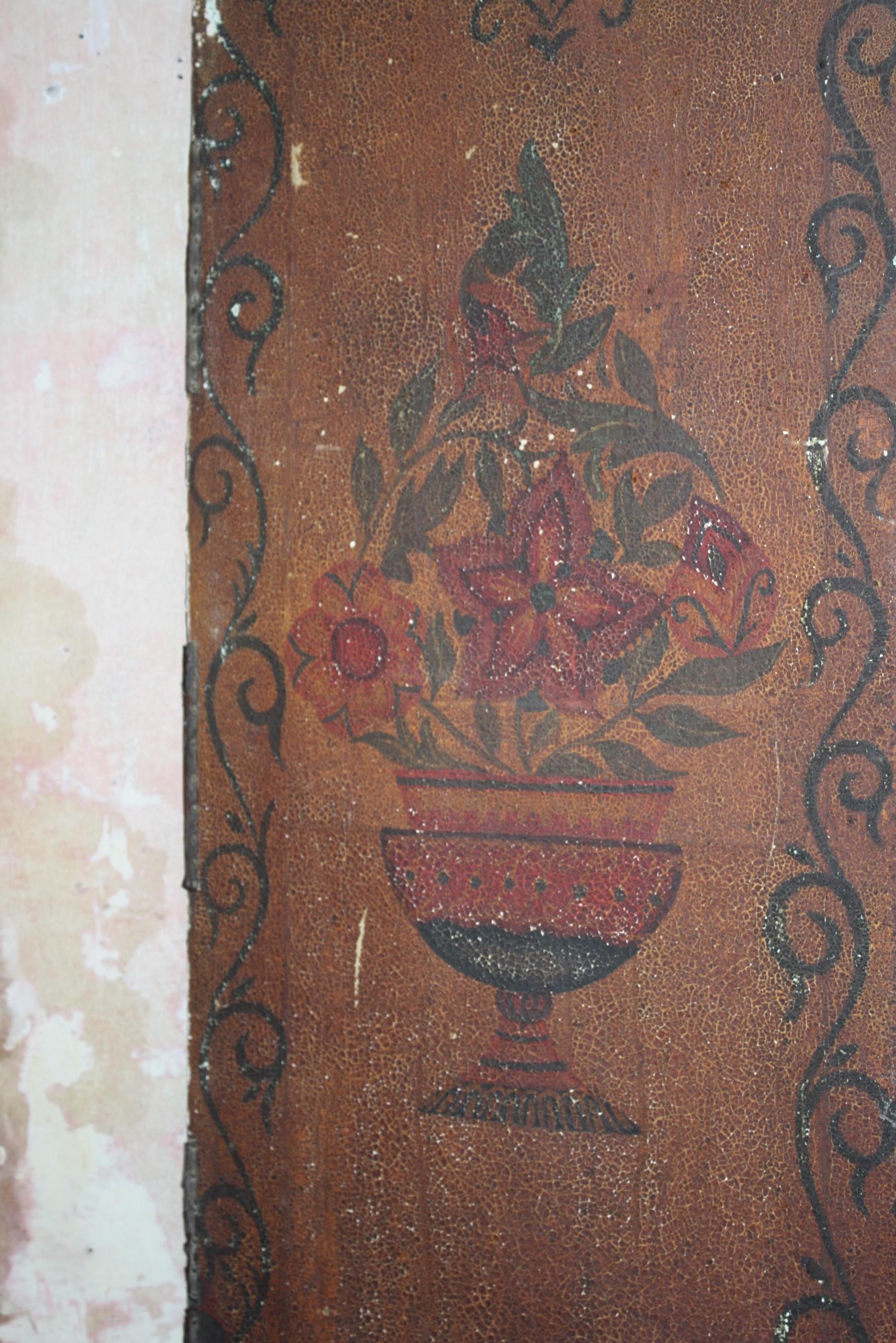 19th Century Country House Indian Painted Elephant Screen Wall Hanging 6