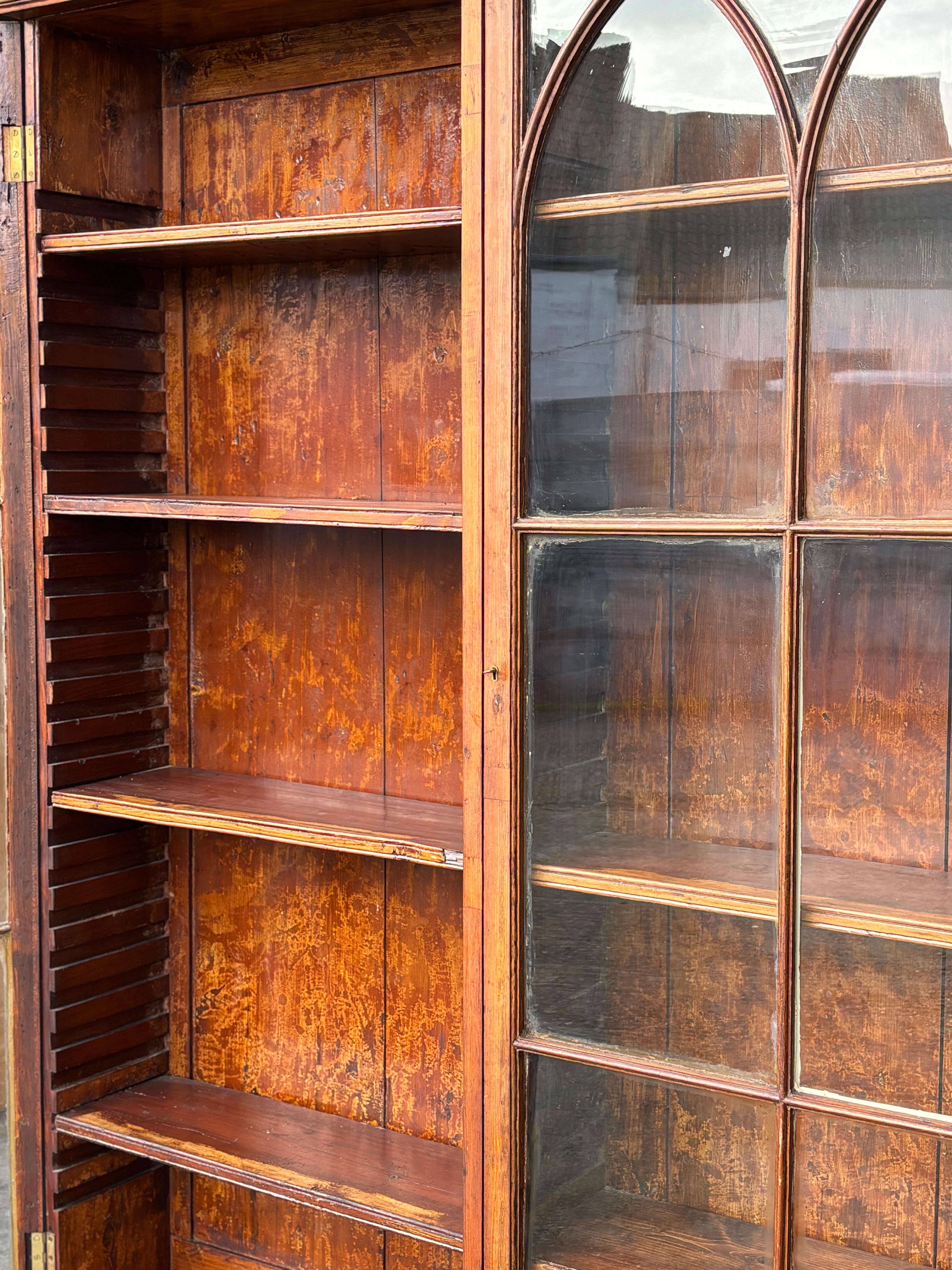 19th Century Country House Pine Display Bookcase For Sale 1