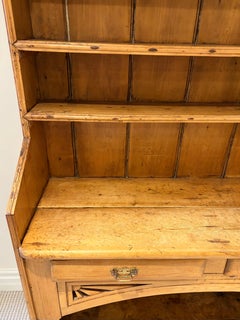Nineteenth Century Irish Pine Kitchen Dresser, Antique Breakfront