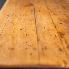 19th Century Country Pine 8 ft harvest table in original finish