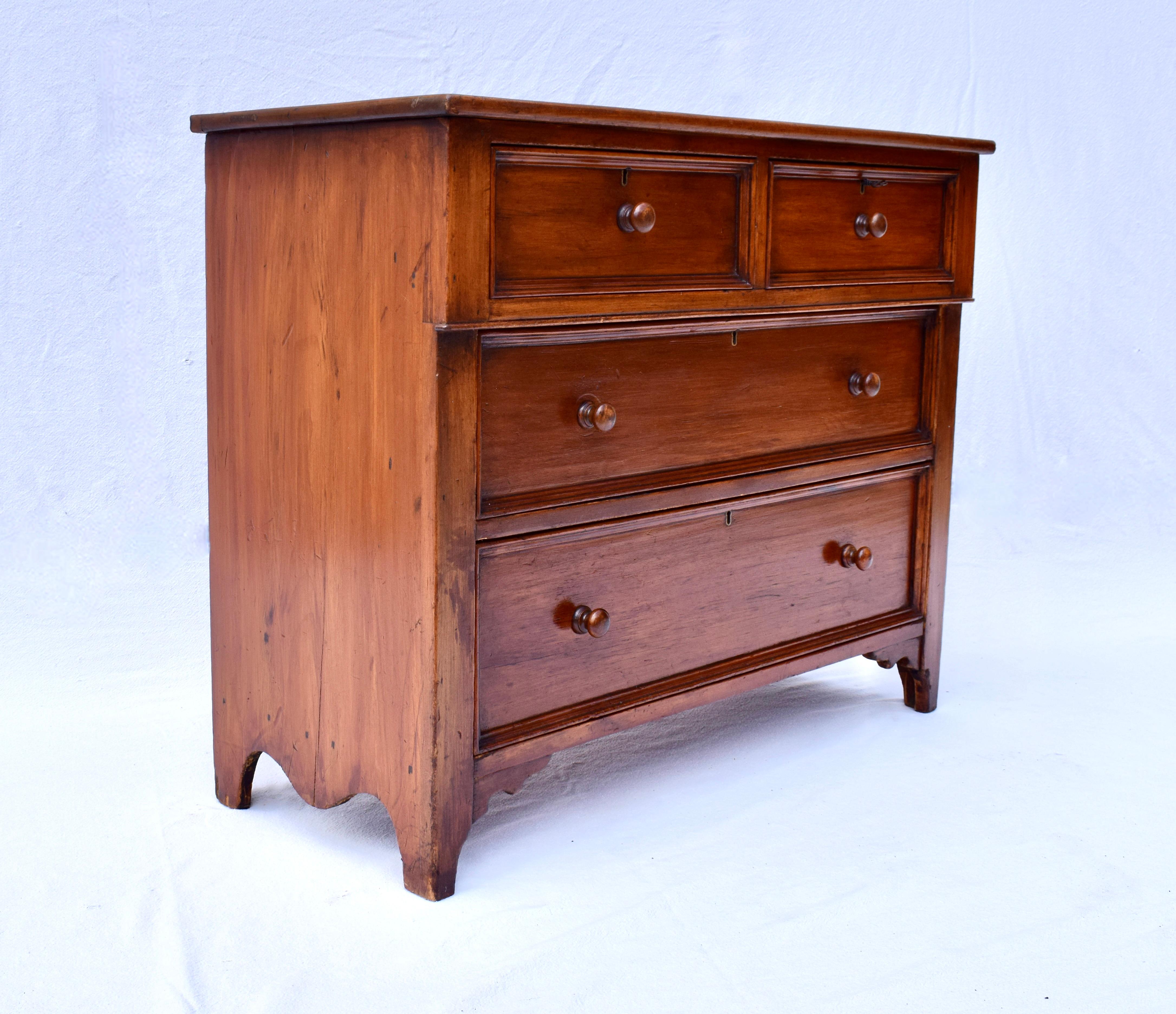 19th Century Country Pine Chest of Drawers 1