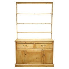 19th Century Country Pine Dresser with Plate Rack