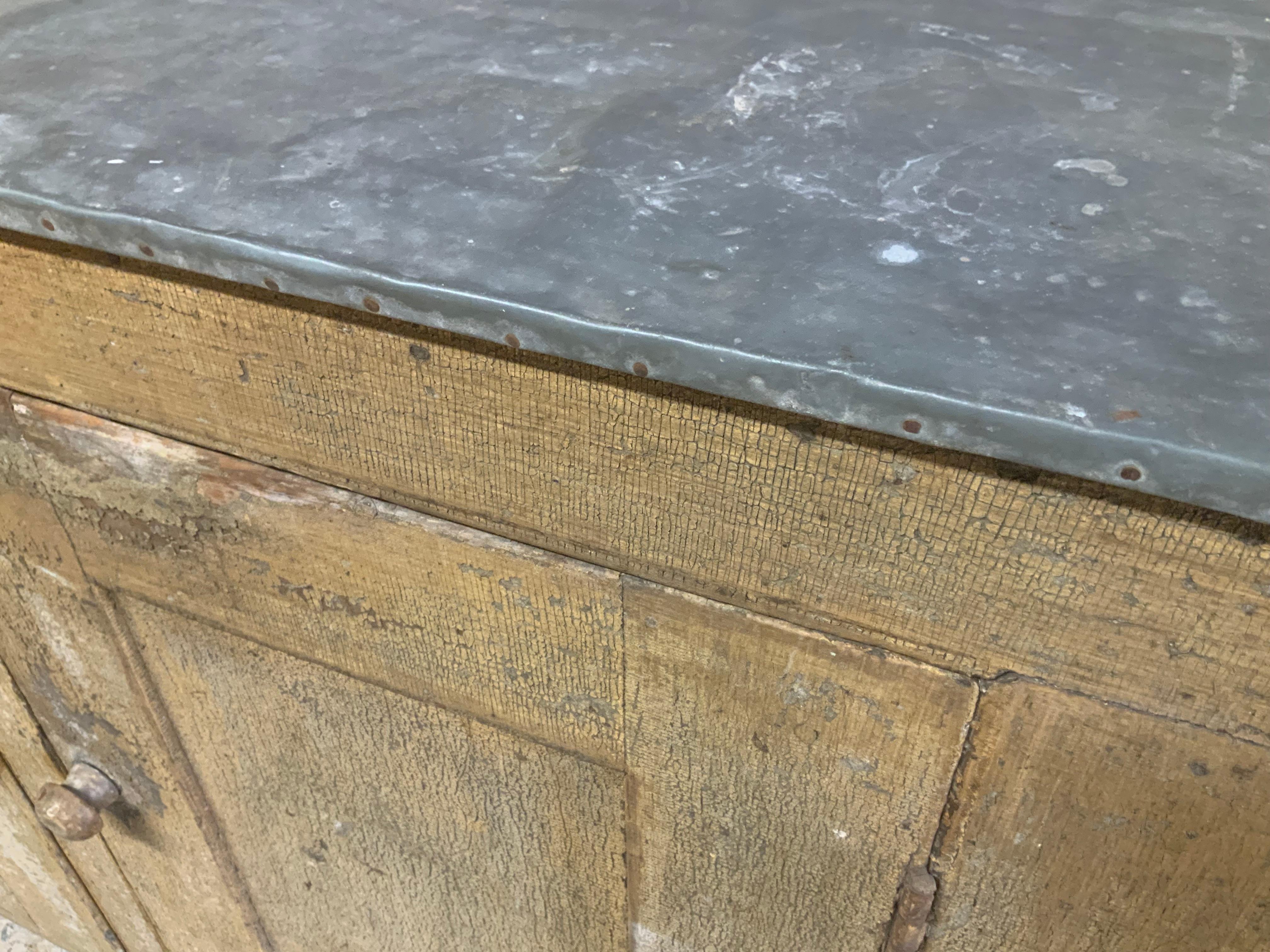 19th Century Country Zinc Top Dry Sink 2