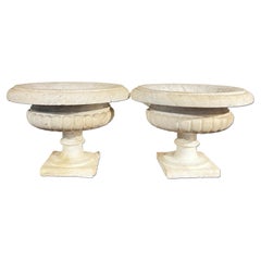 19th Century Couple of Carrara Marble Basins