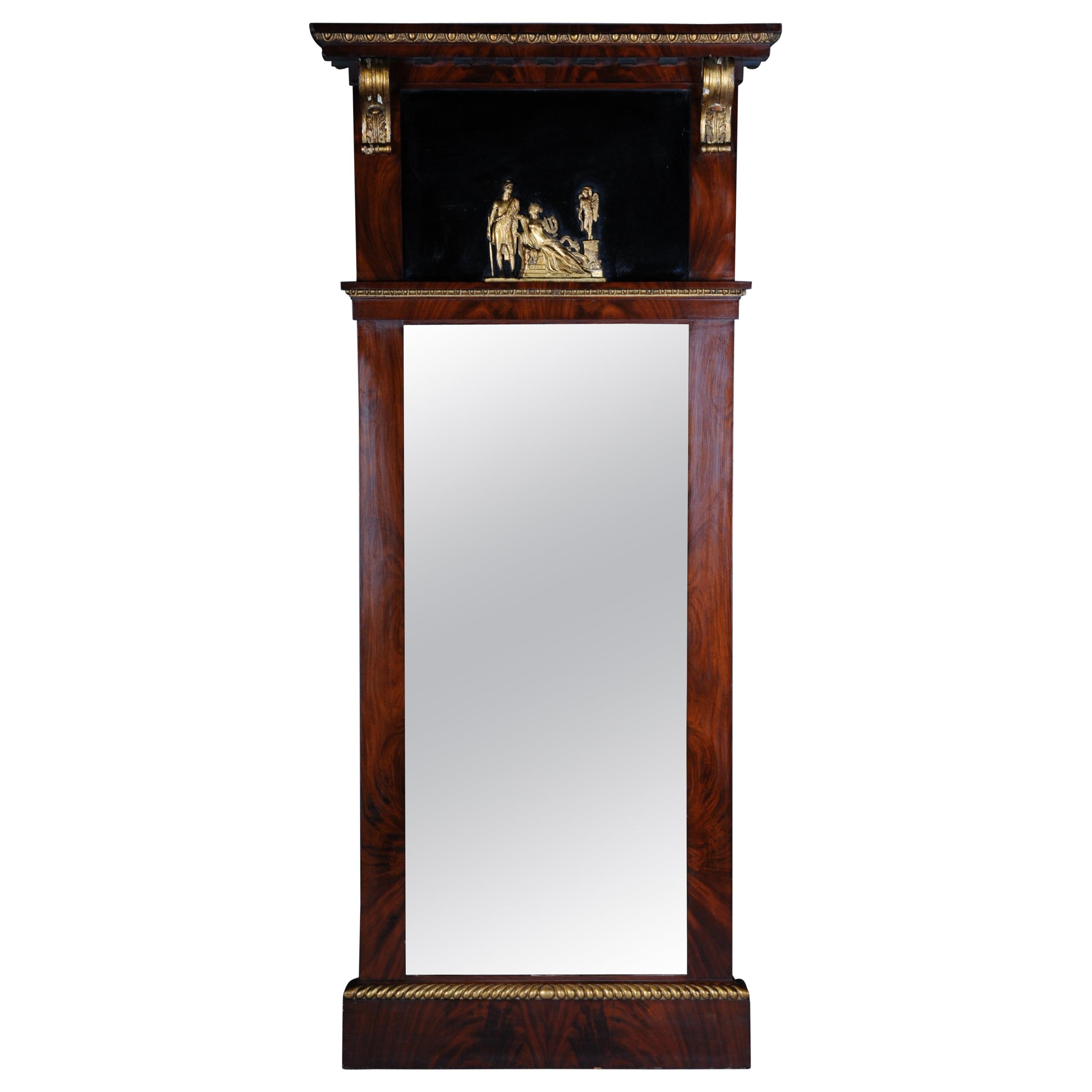 19th Century Court Empire Mirror, circa 1810 For Sale