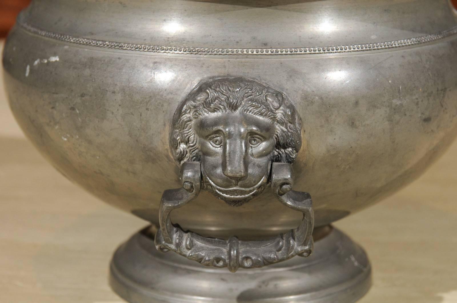 19th Century Covered Pewter Tureen, circa 1820 3