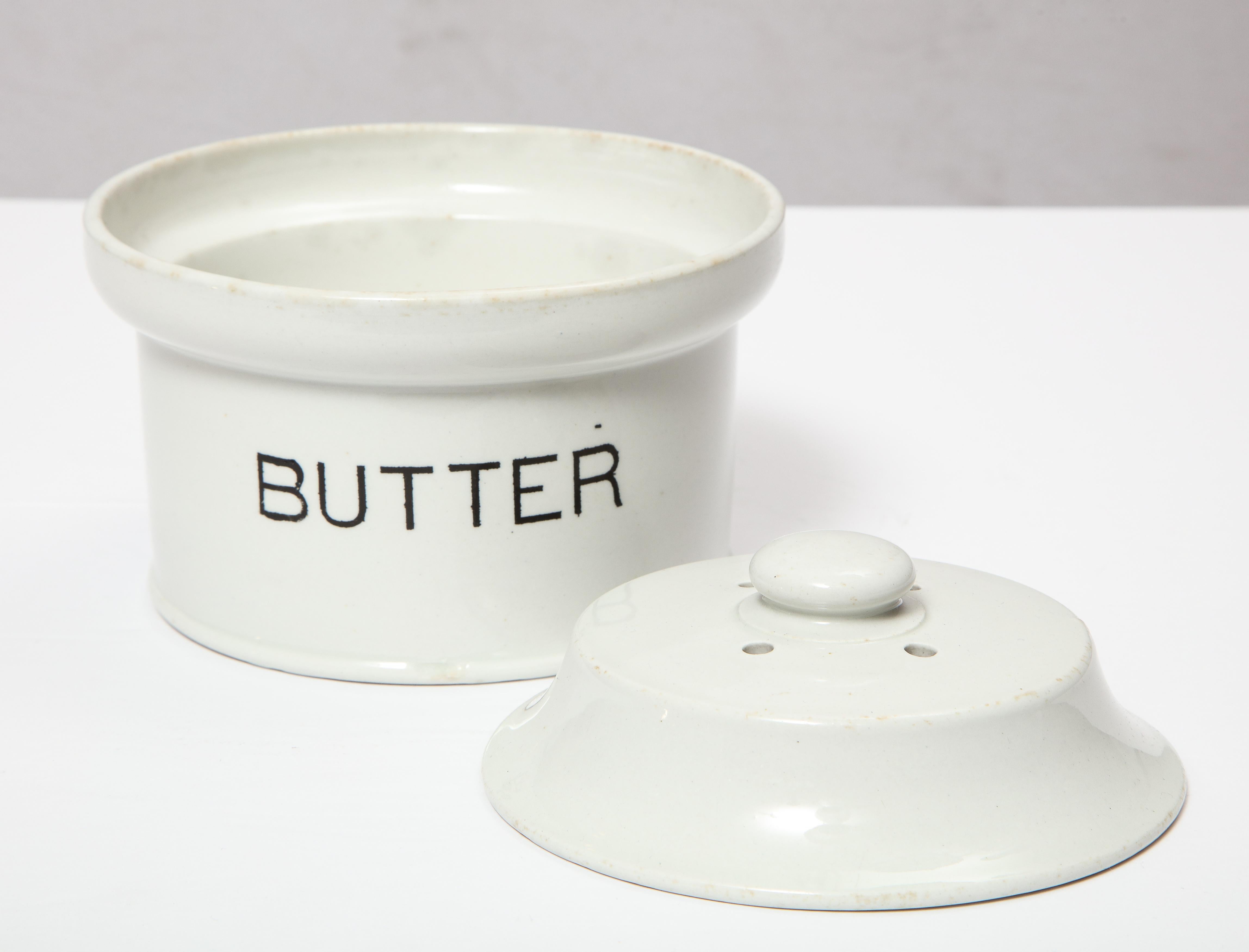 British 19th Century Creamware Butter Holder