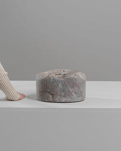 Dekorative Schale aus cremeweißem Marmor aus dem 19. Jahrhundert mit antikem Charme