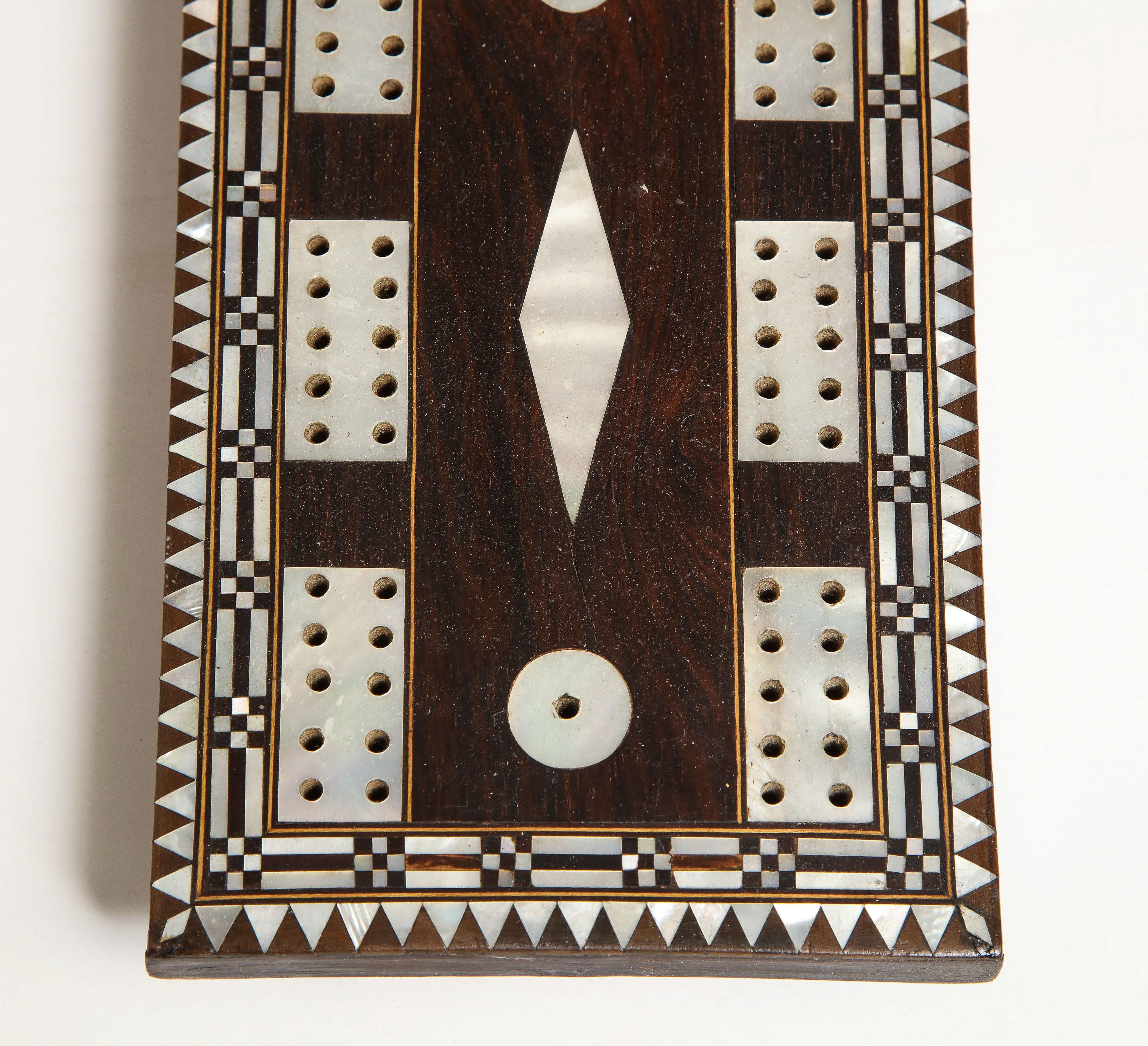 19th Century Cribbage Board, Boxed For Sale 9
