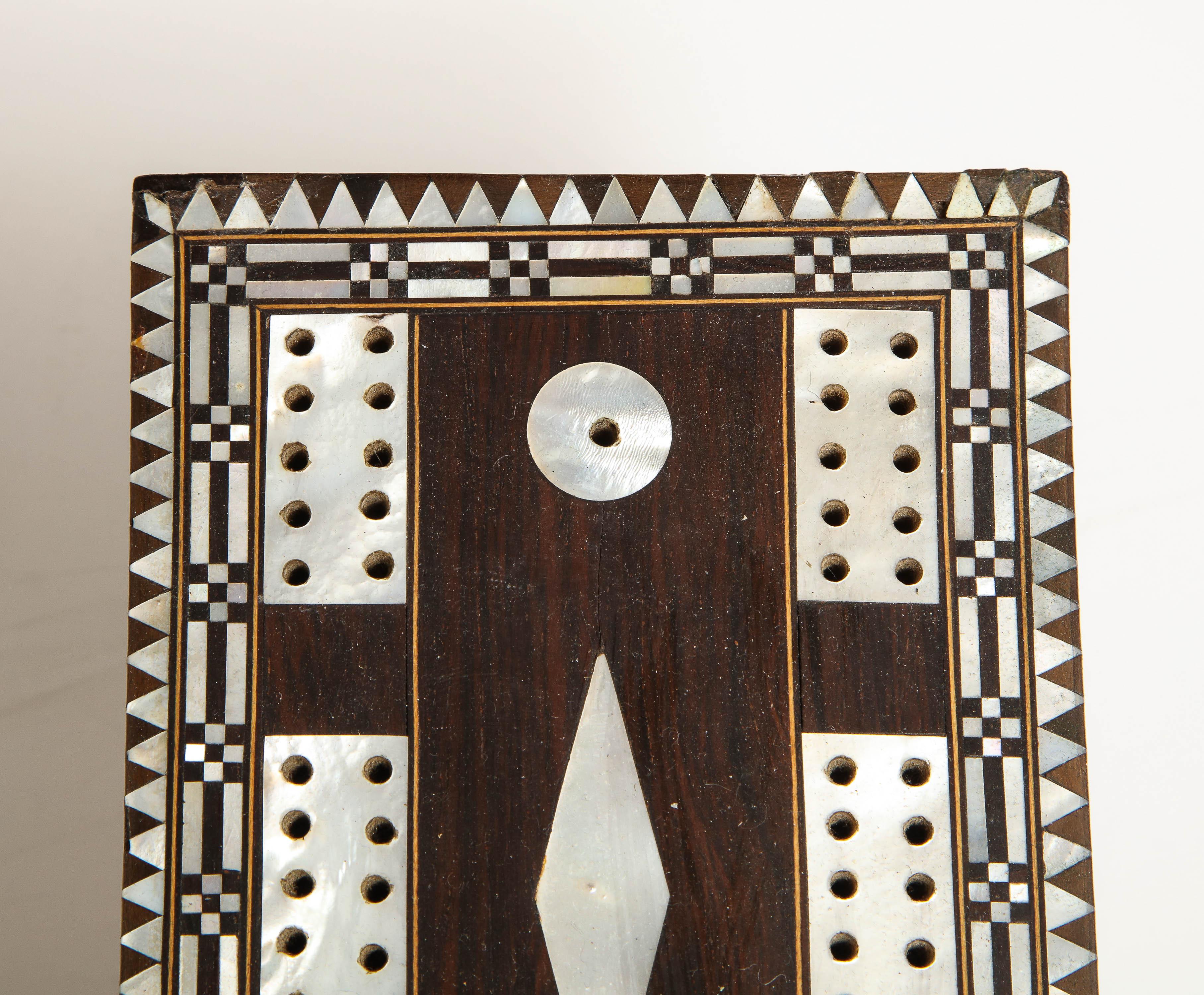 19th Century Cribbage Board, Boxed For Sale 10