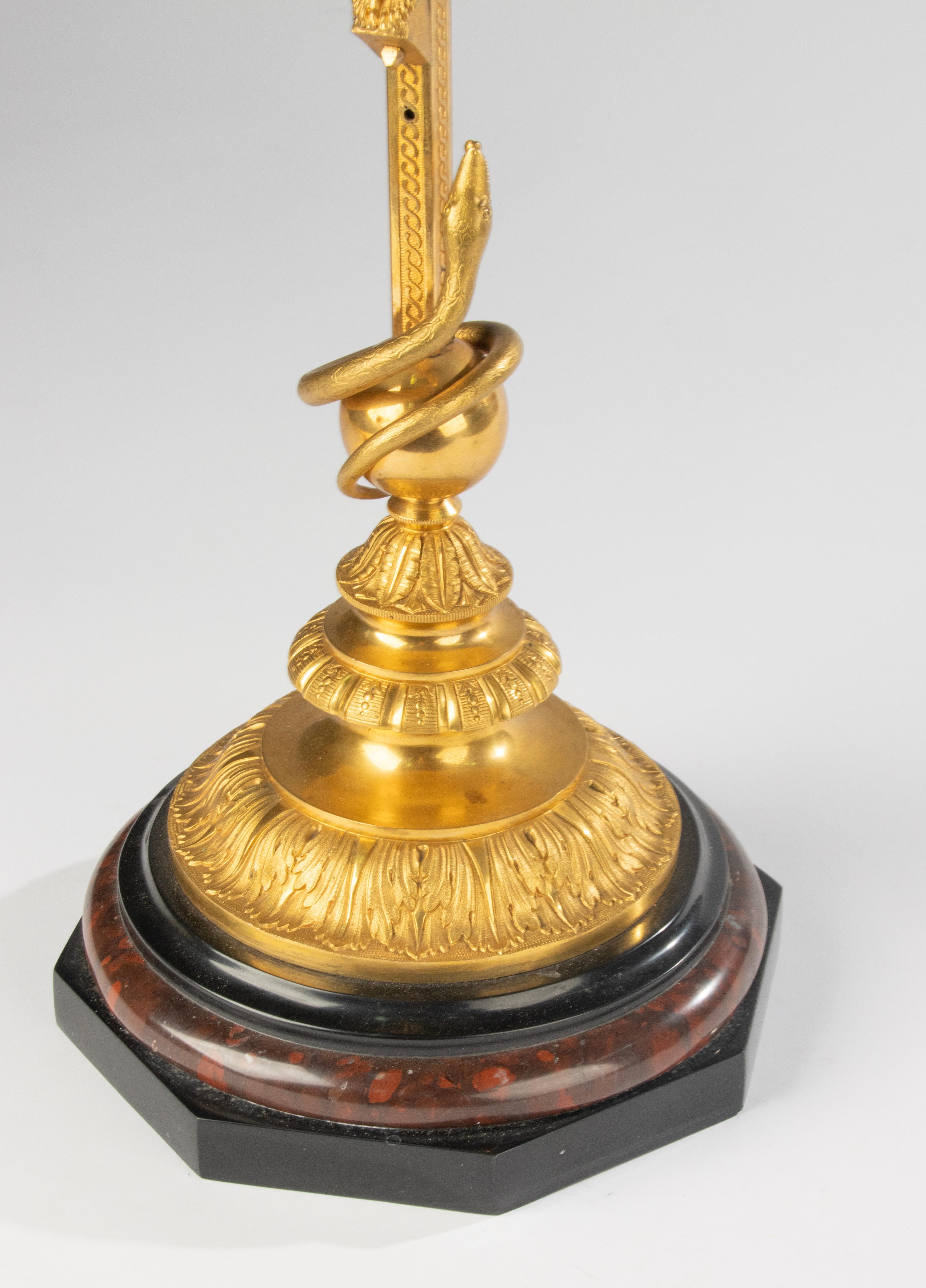 19th Century Crucifix - Gilt Bronze - Napoleon III - Serpent & Sunburst Details en vente 1