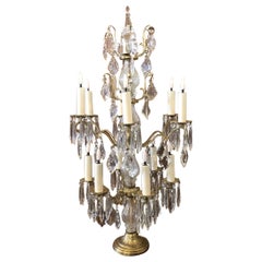 19th Century Crystal and Gilt Bronze French Girandoles