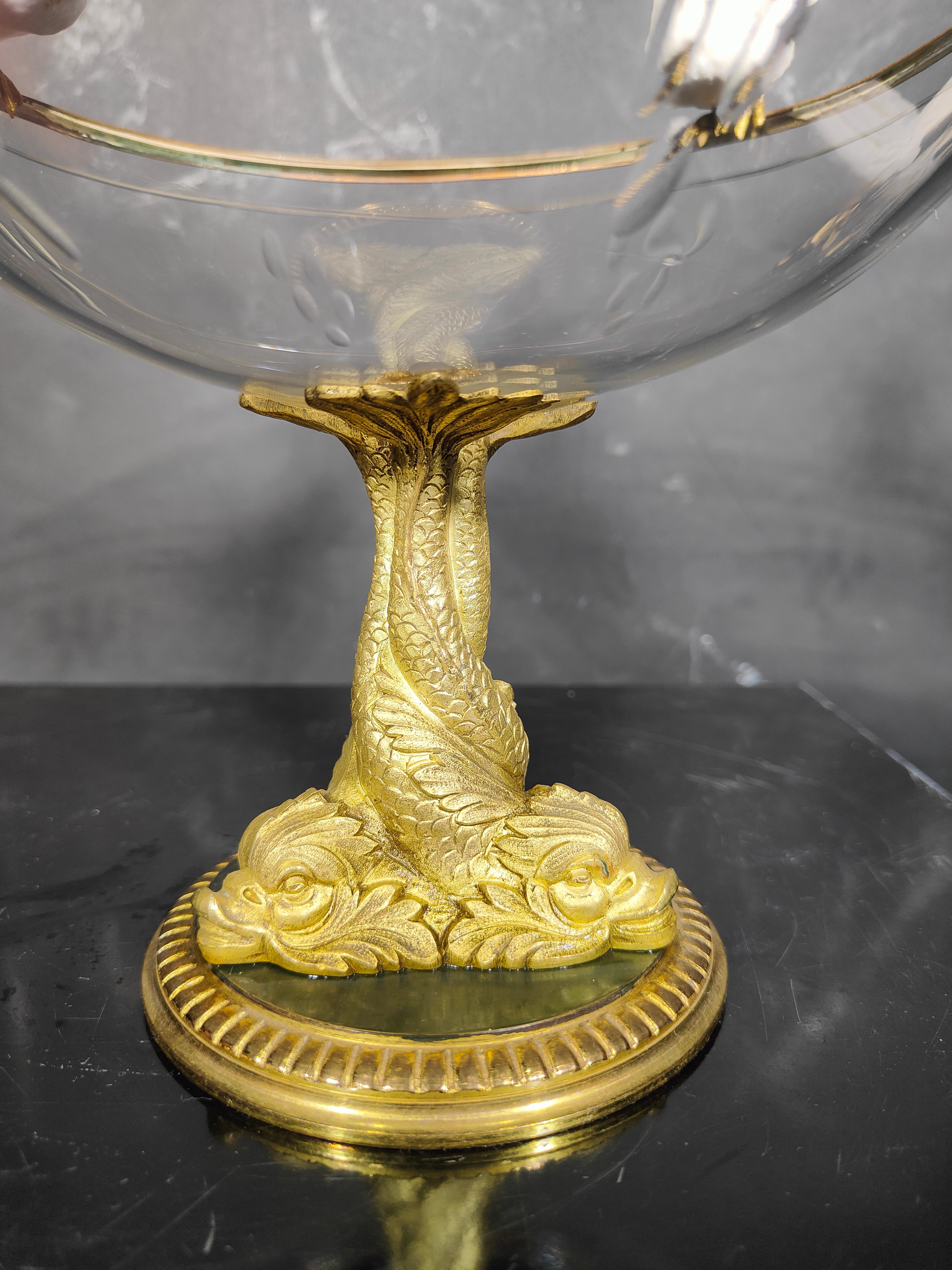 19th Century Crystal and Porcelain Centerpiece For Sale 6