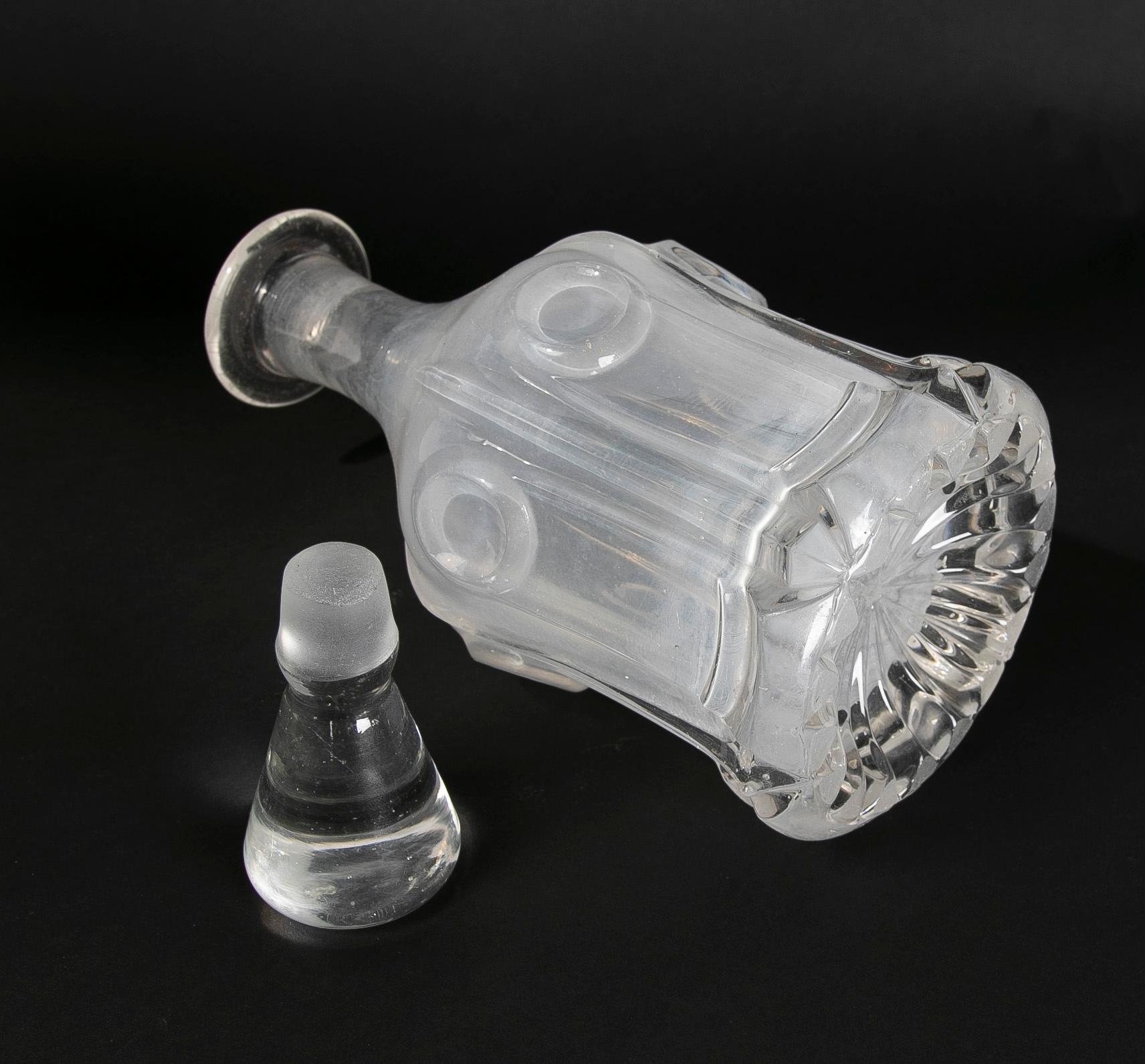 19th Century  Crystal Apothecary Bottle with Stopper For Sale 7
