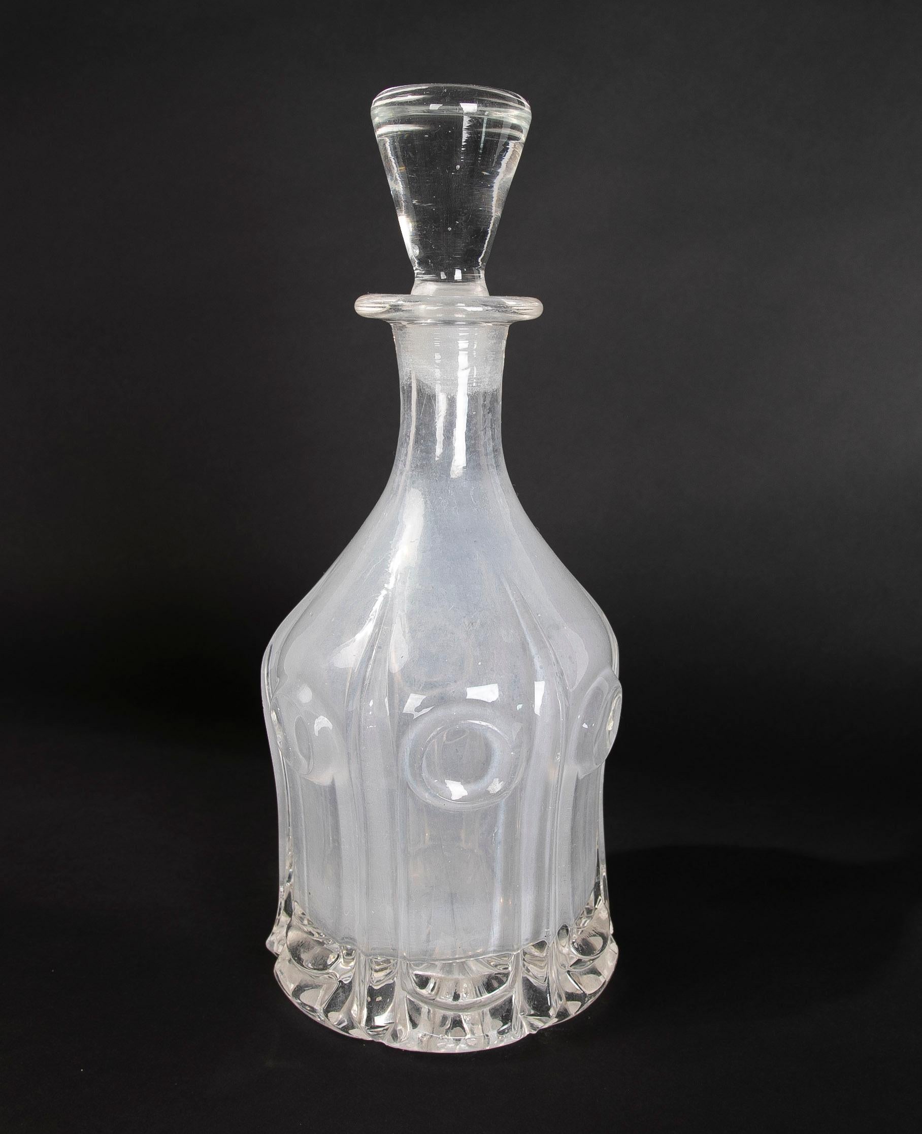 19th century Crystal Apothecary bottle with stopper.