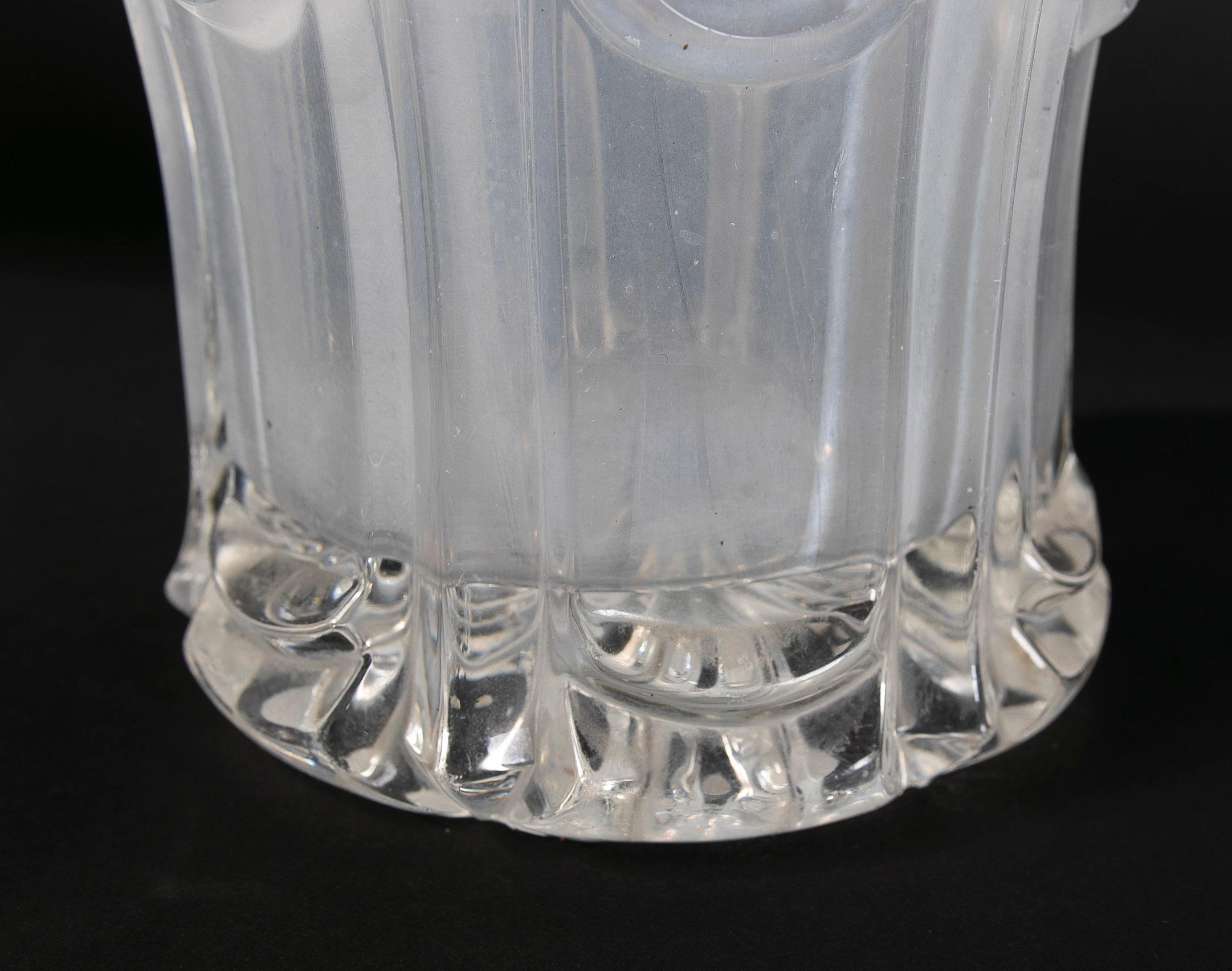 Glass 19th Century  Crystal Apothecary Bottle with Stopper For Sale