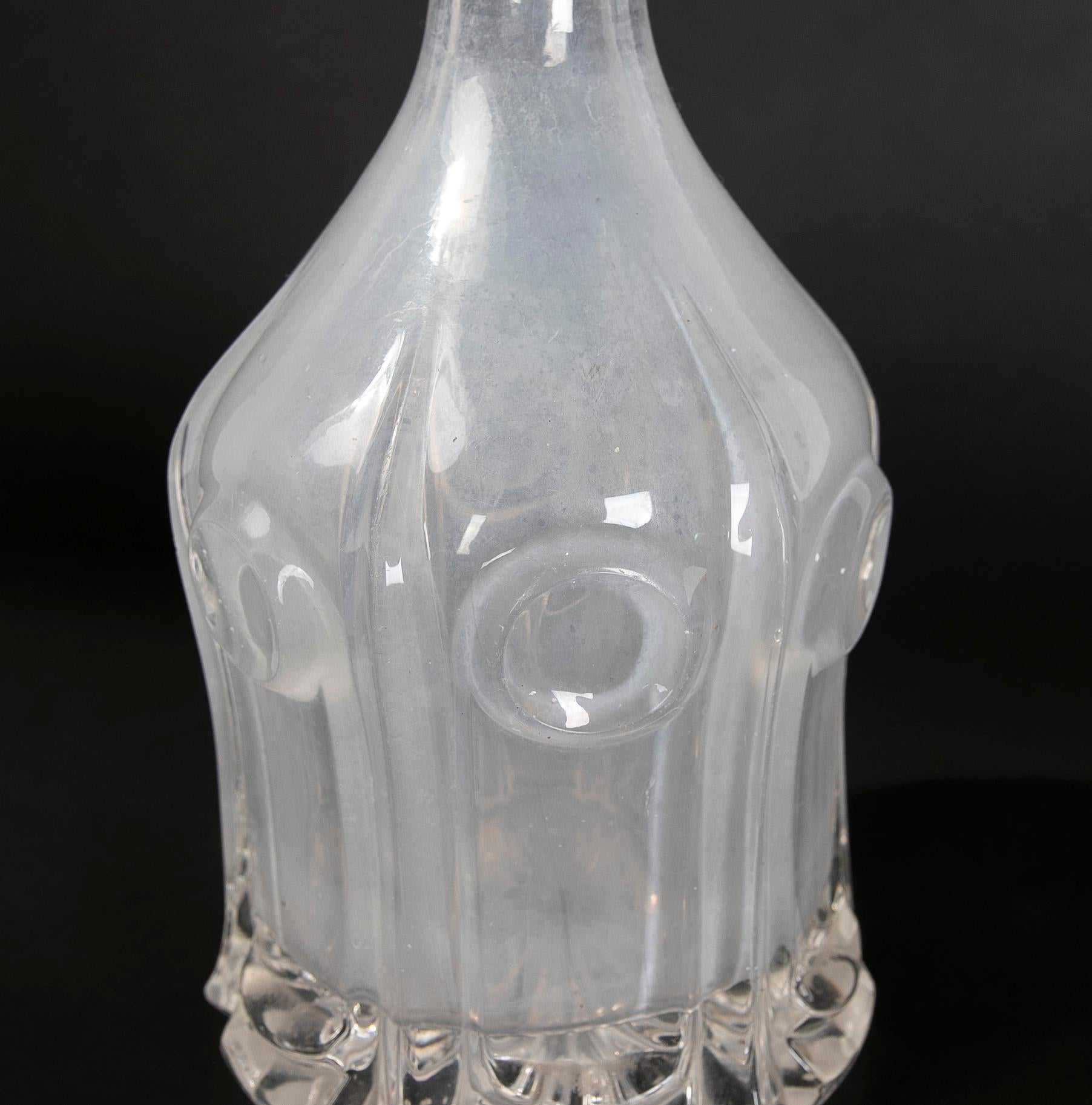 19th Century  Crystal Apothecary Bottle with Stopper For Sale 1