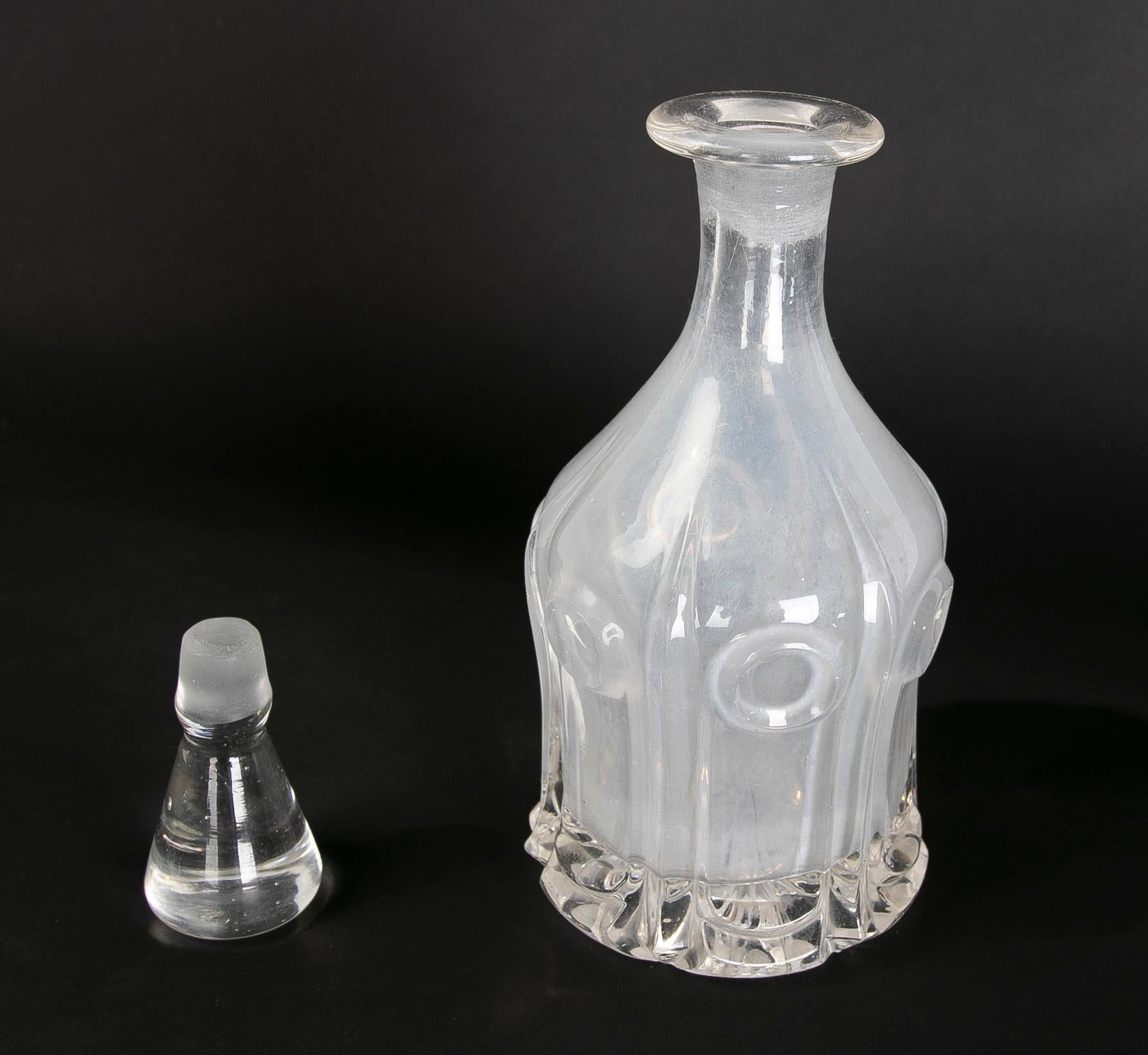 19th Century  Crystal Apothecary Bottle with Stopper For Sale 3