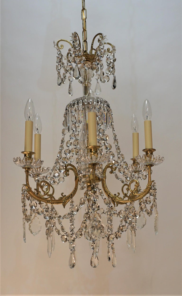 19th Century Crystal Chandelier by Portieux 5