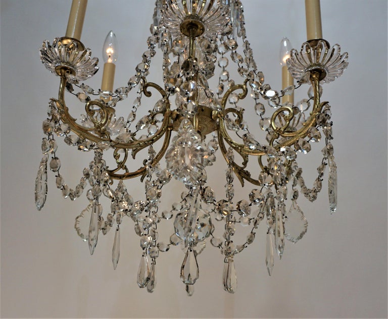 19th Century Crystal Chandelier by Portieux 2