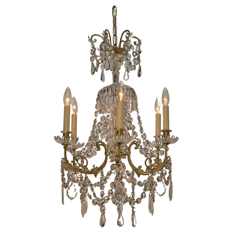 19th Century Crystal Chandelier by Portieux