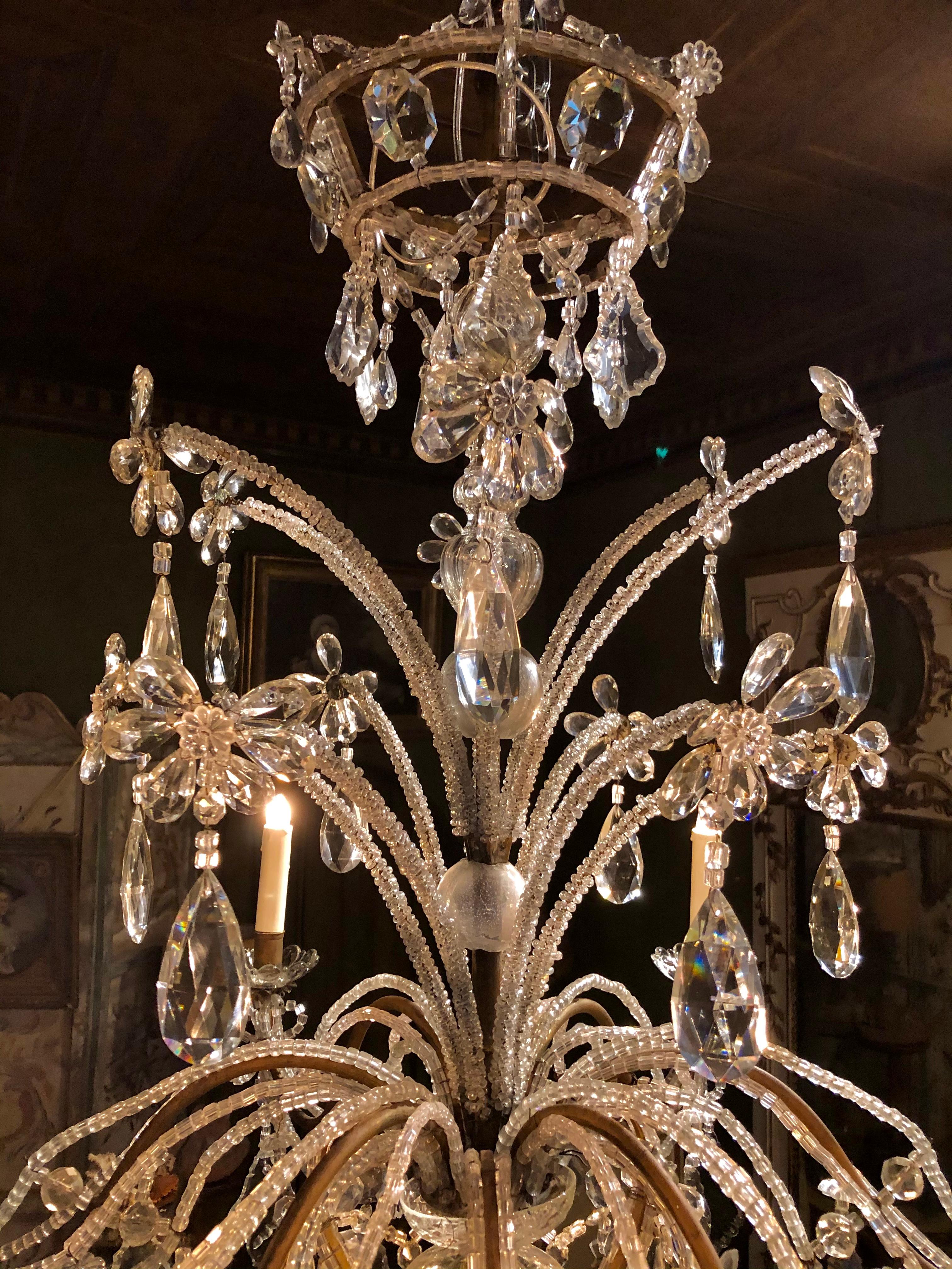 19th Century Crystal Chandelier For Sale 1