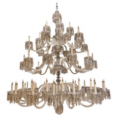 19th Century Crystal Chandelier with 62 Lights Inspired by Baccarat