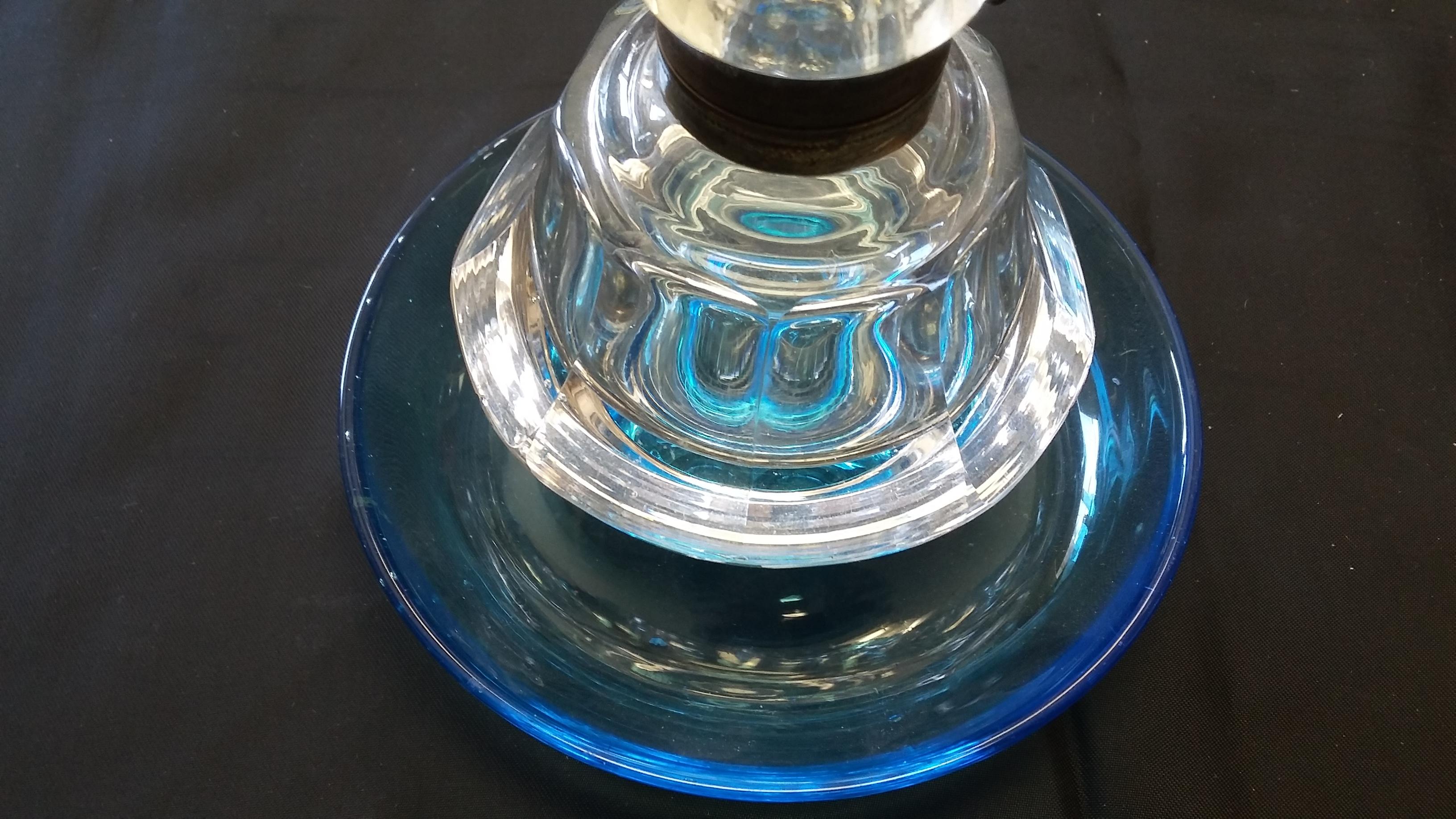 Glass 19th Century Crystal Inkwell For Sale