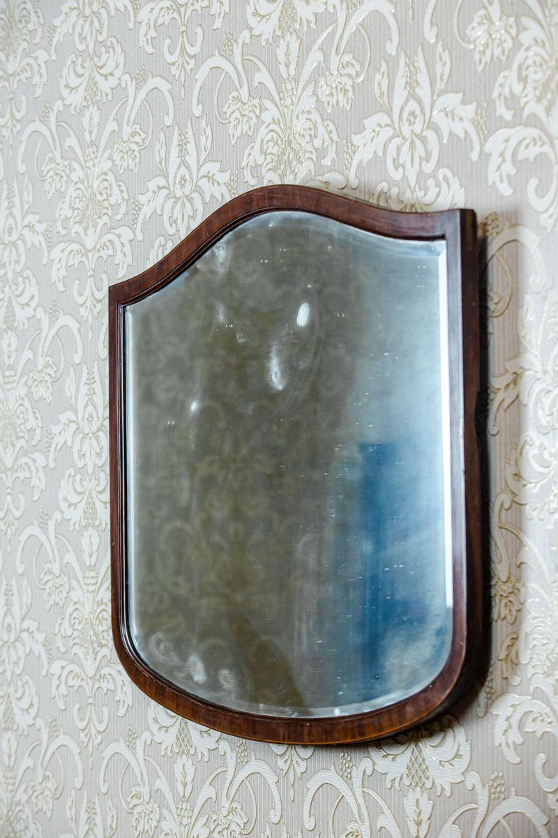19th-Century Crystal Mirror in a Wooden Frame For Sale 2