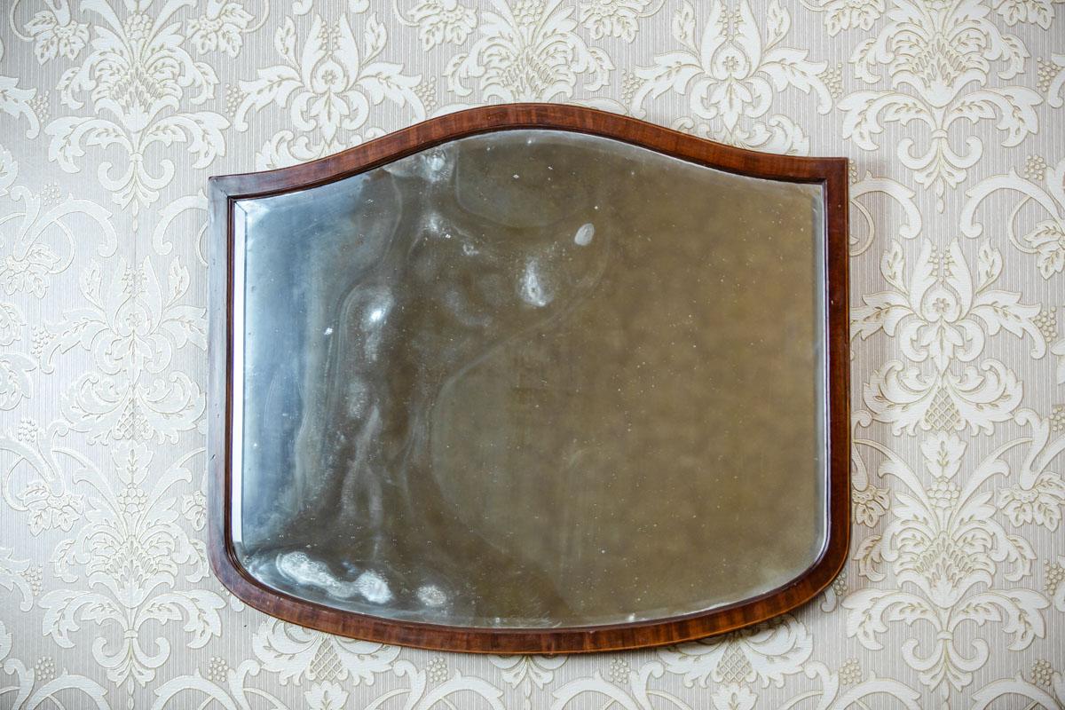 19th-Century Crystal Mirror in a Wooden Frame For Sale 3