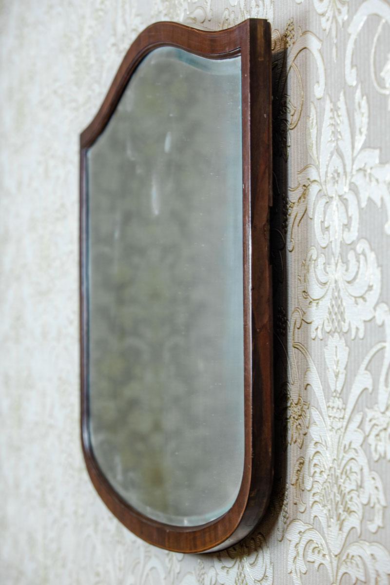 19th-Century Crystal Mirror in a Wooden Frame For Sale 4