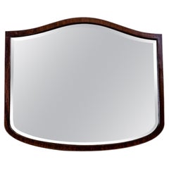 19th-Century Crystal Mirror in a Wooden Frame