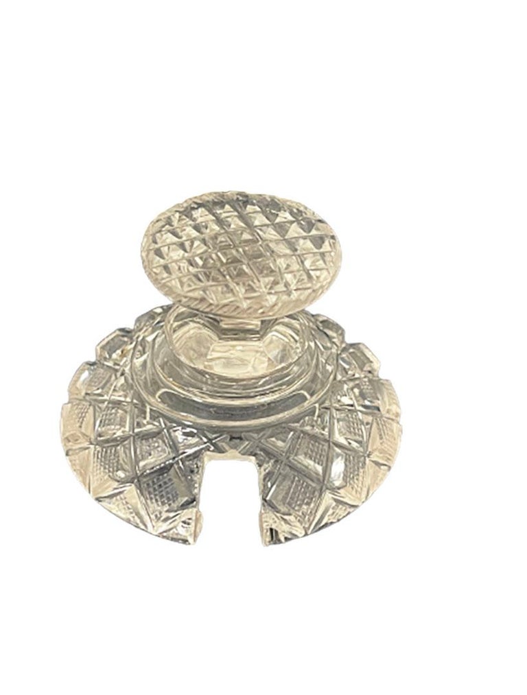 19th Century Crystal Mustard Pot For Sale at 1stDibs