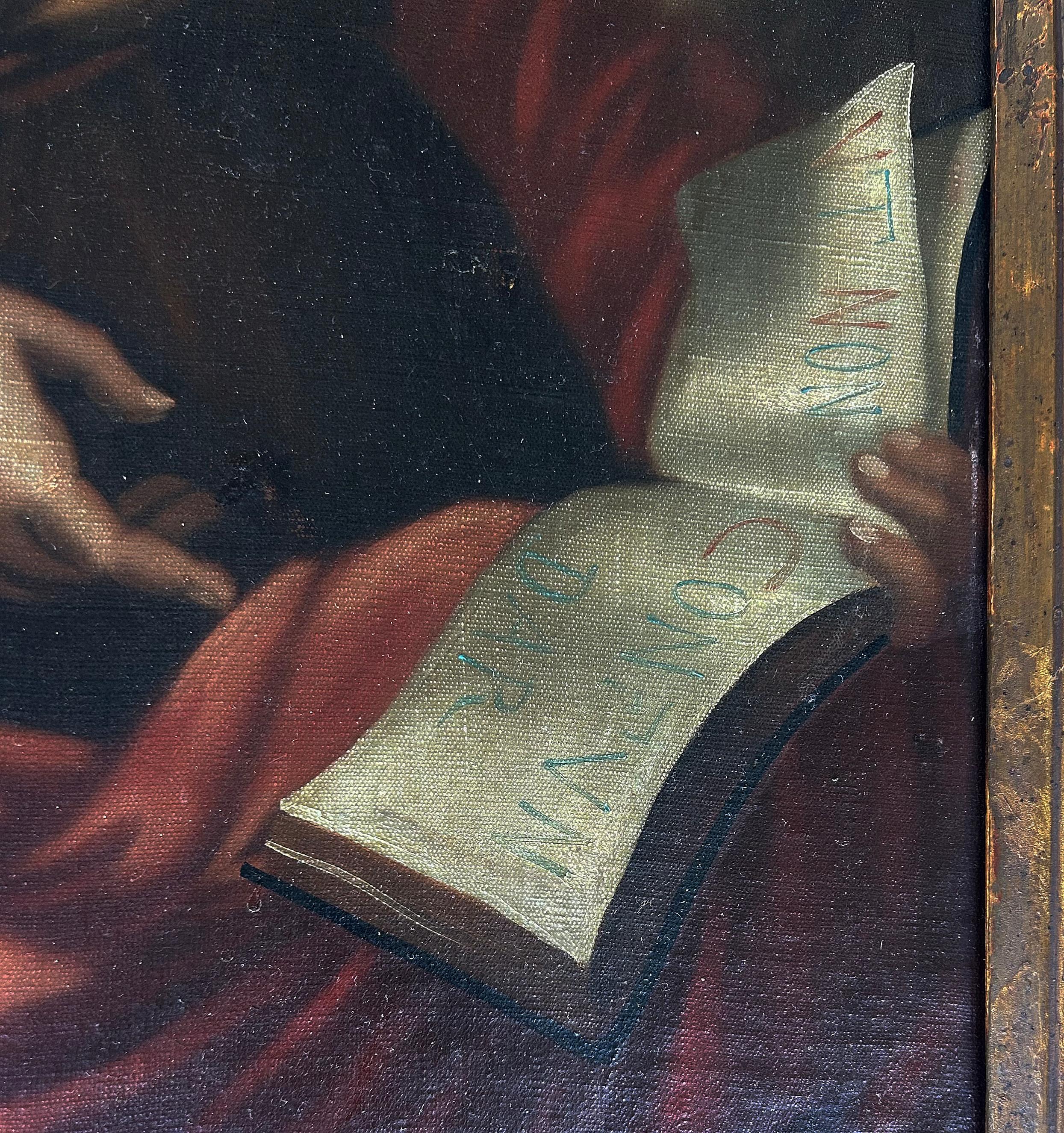 Portrait de Sybille de Cumes du XIXe siècle d'après Giovanni Romanelli, Italie Bon état - En vente à Miami, FL