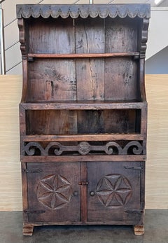19th Century Cupboard or Cabinet, Walnut, Castillian Influence, Spain, Restored