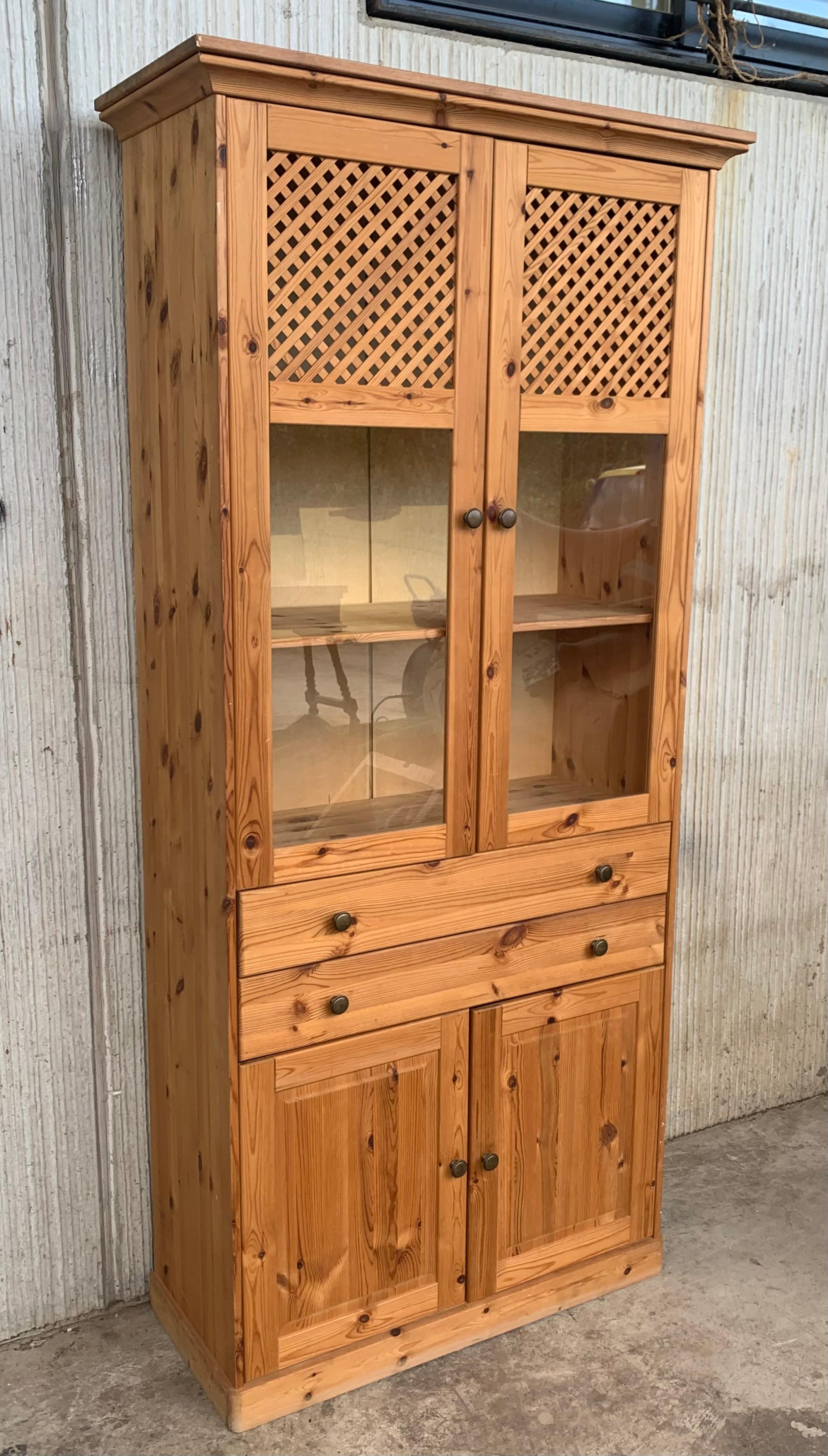 Spanish 19th Century Cupboard or Cabinet, Walnut, Castillian Influence, Spain, Restored For Sale