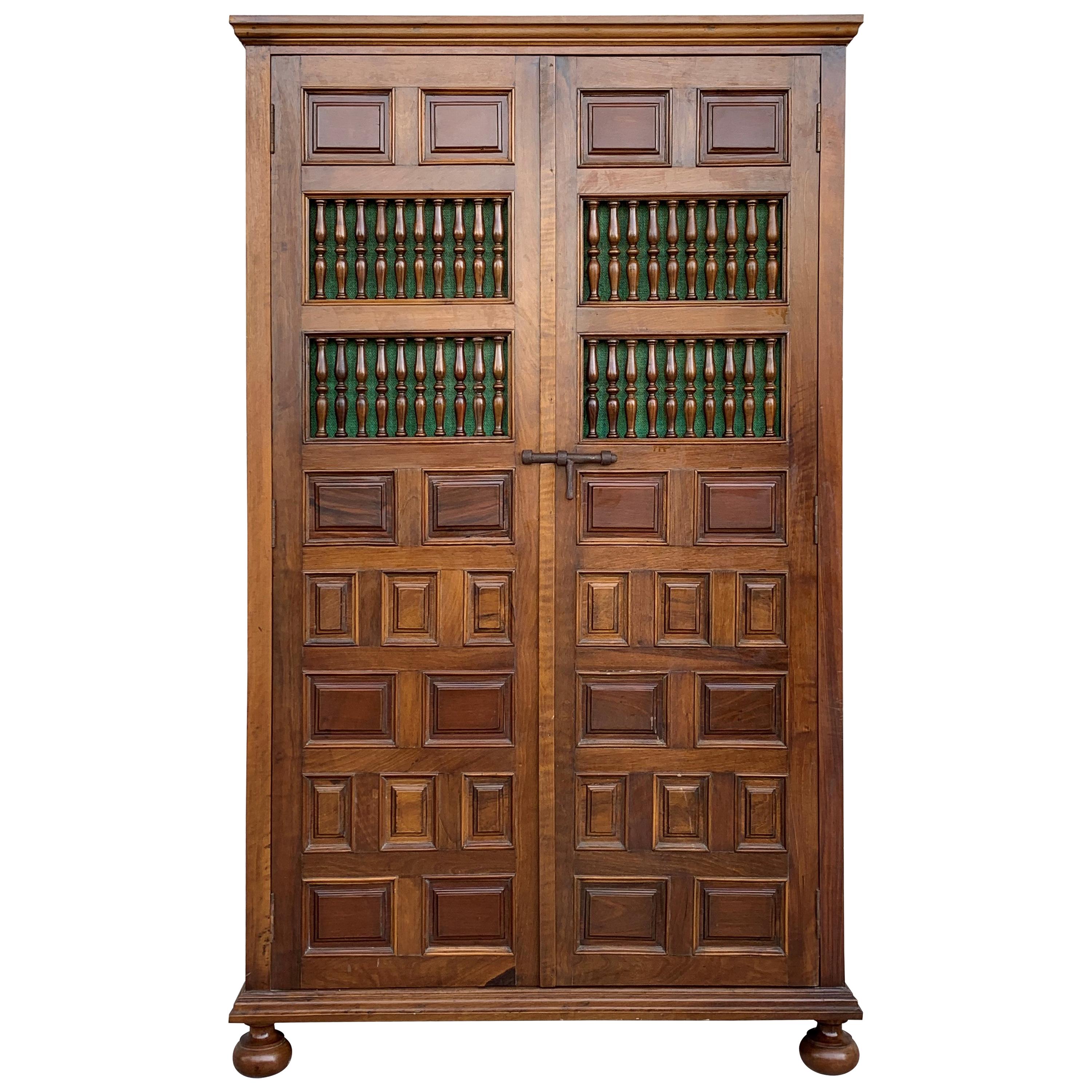 19th Century Cupboard or Cabinet, Walnut, Castillian Influence, Spain, Restored For Sale