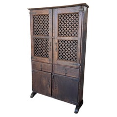 Antique 19th Century Cupboard or Cabinet, Walnut, Castillian Influence, Spain, Restored