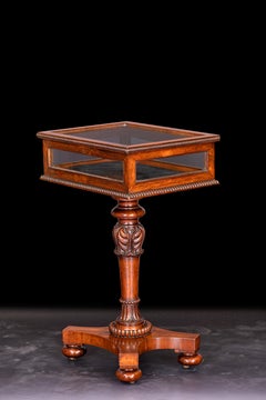 19th Century Curios Cabinet / Vitrine Table Attributed To Gillows Of Lancaster