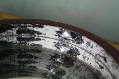 19th Century Curious Convex Circular Mirror, with a Concave Lens Mahogany Frame