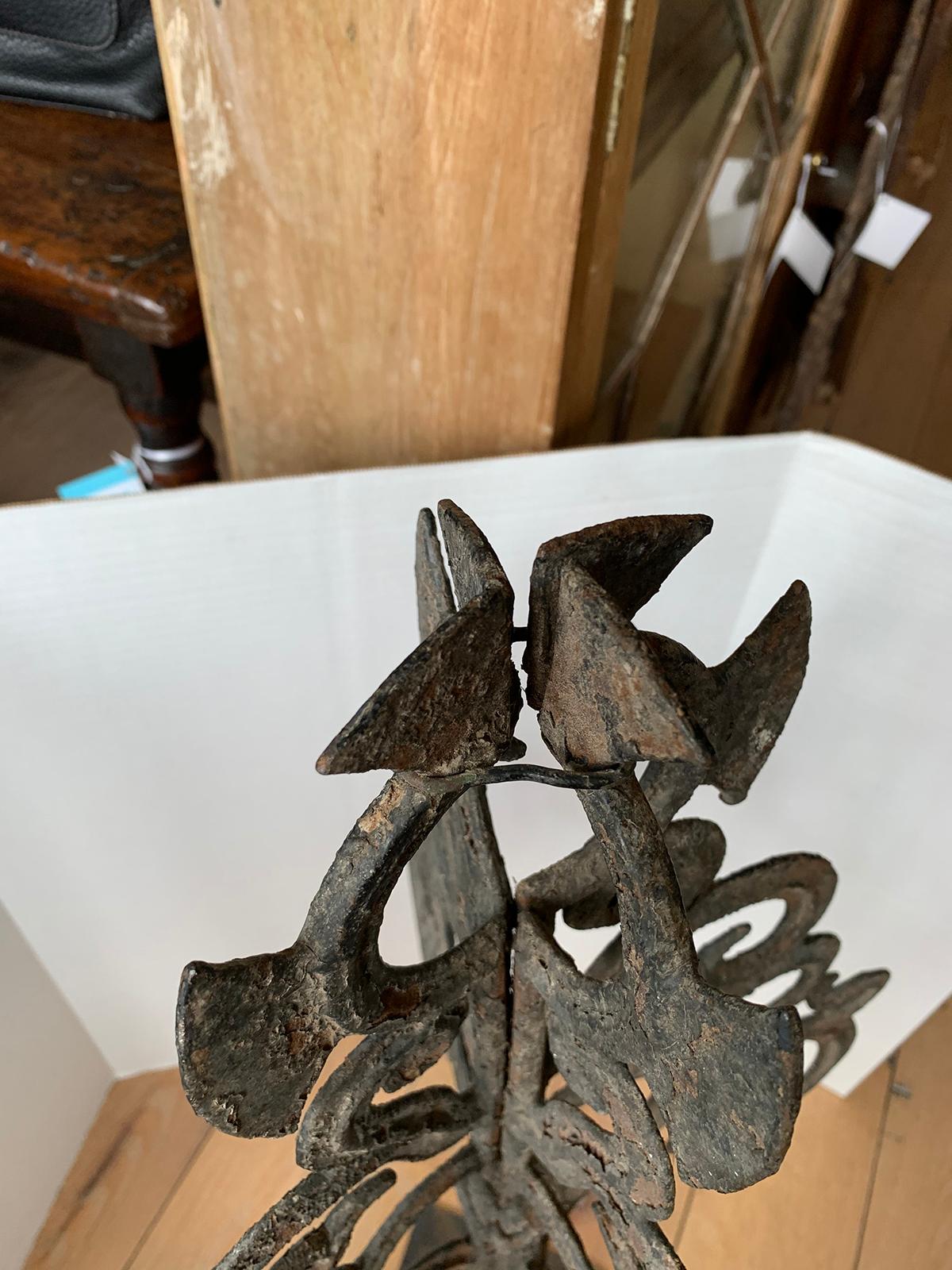 19th Century Custom Mounted Iron Finial For Sale 2